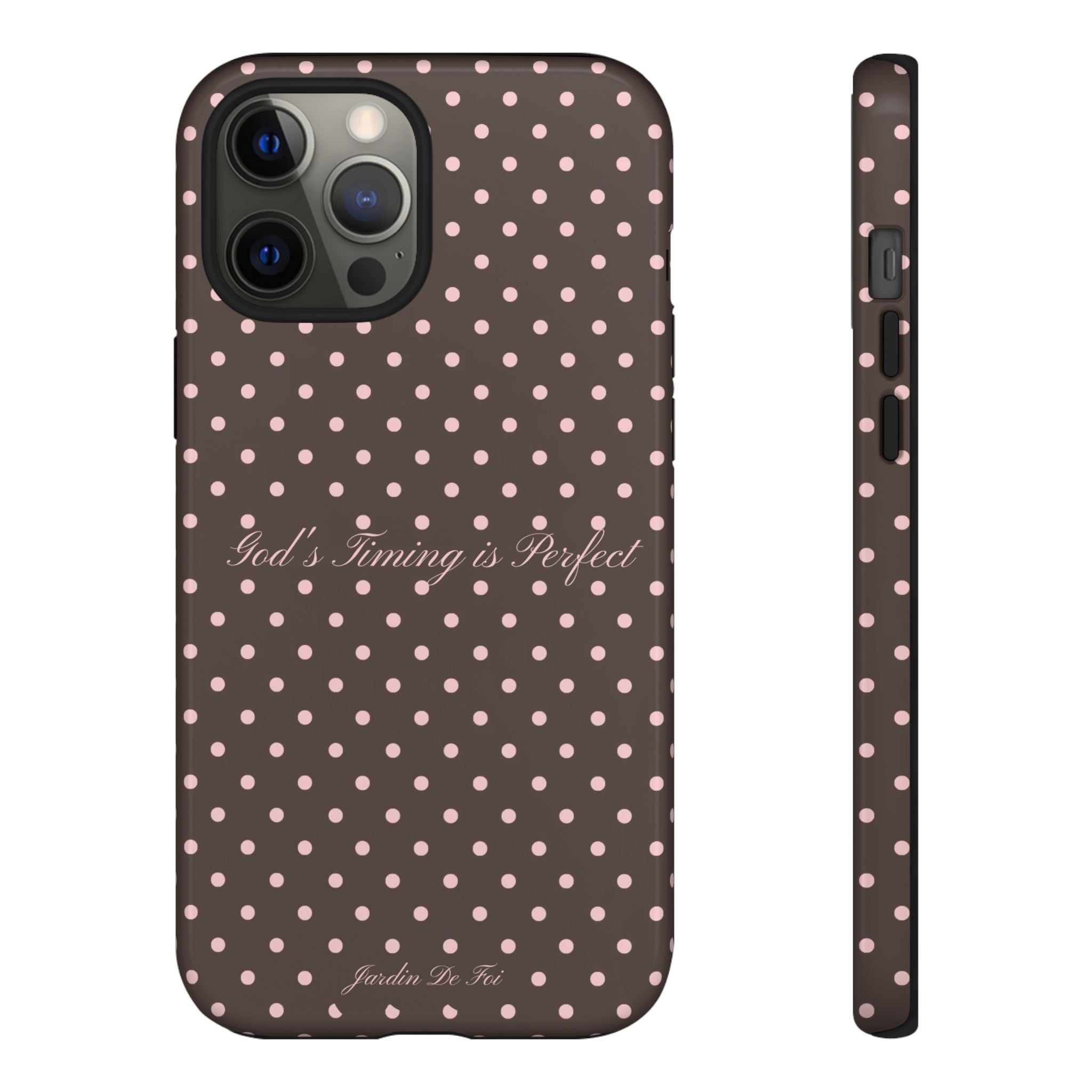 Pink & Brown Polka Dot Case