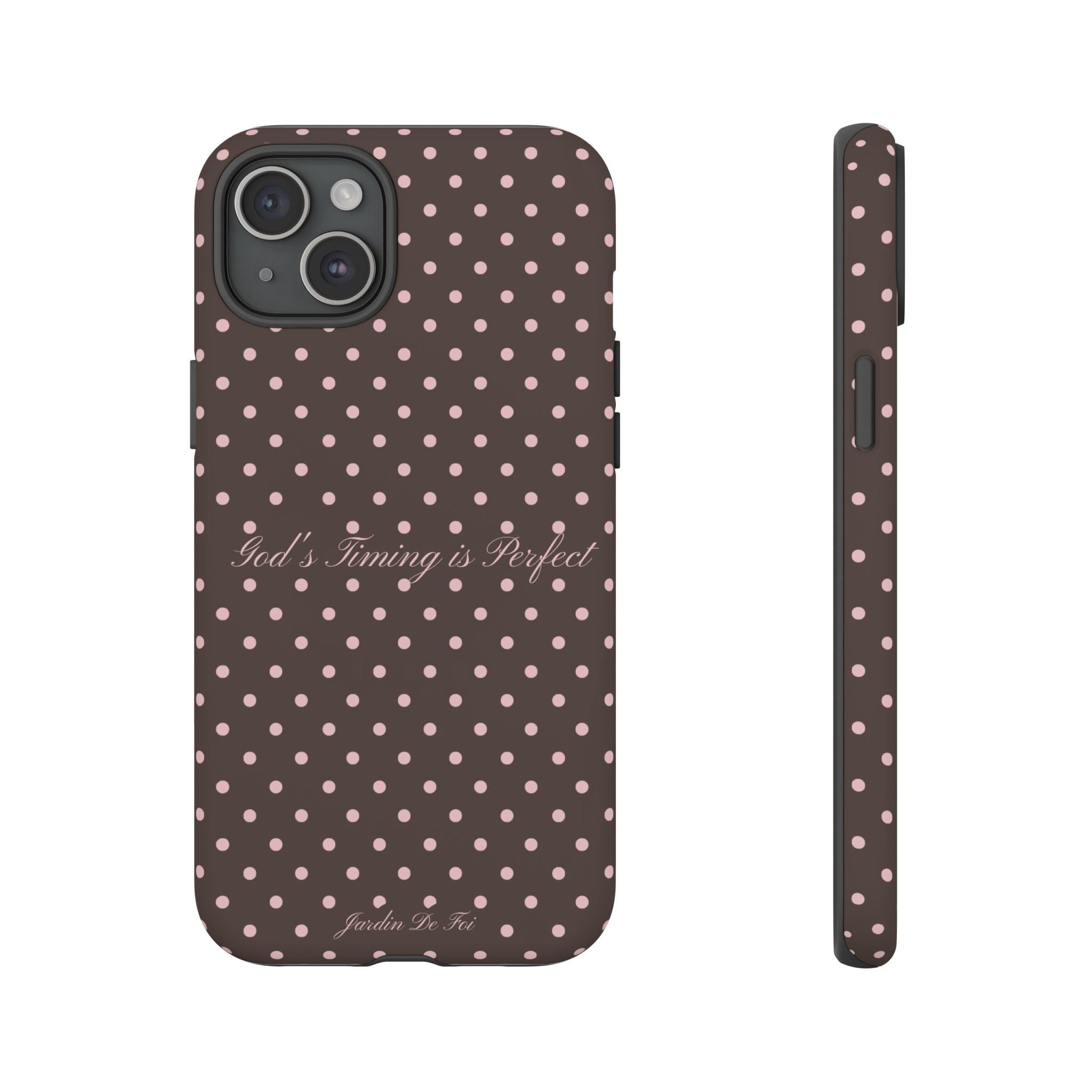 Pink & Brown Polka Dot Case