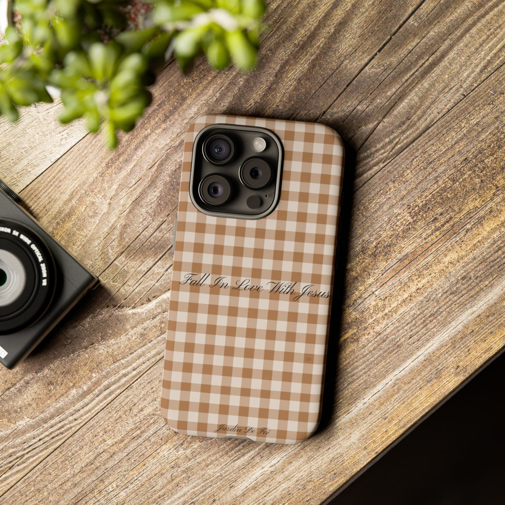 Brown Plaid Fall Case