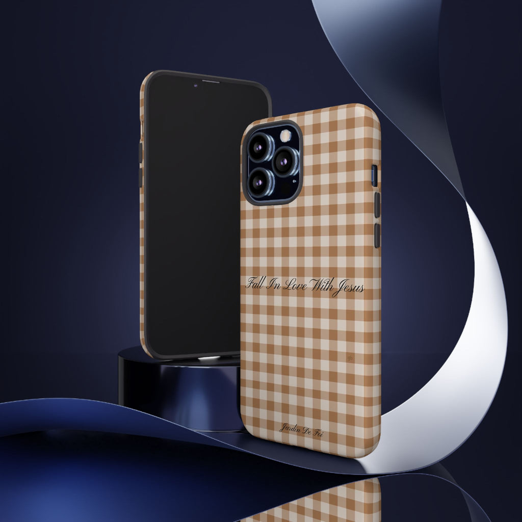 Brown Plaid Fall Case