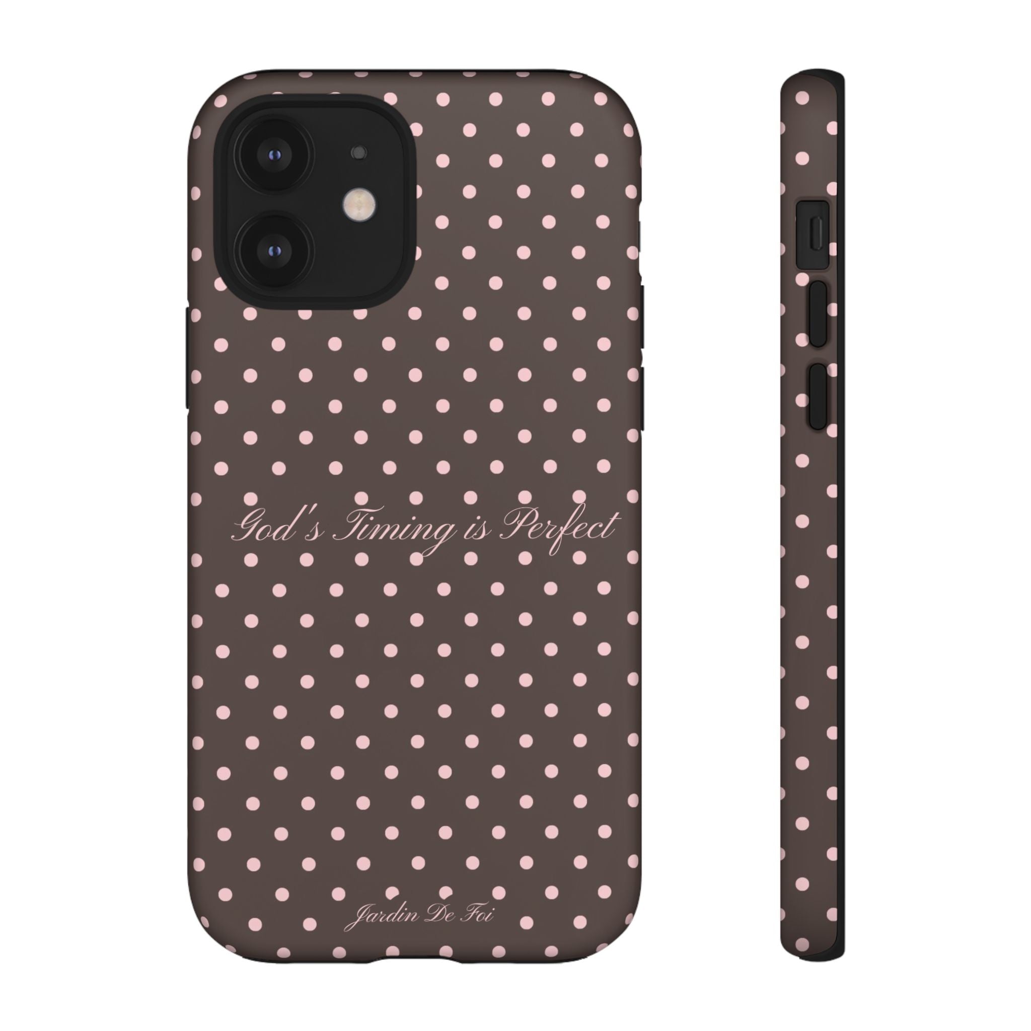 Pink & Brown Polka Dot Case