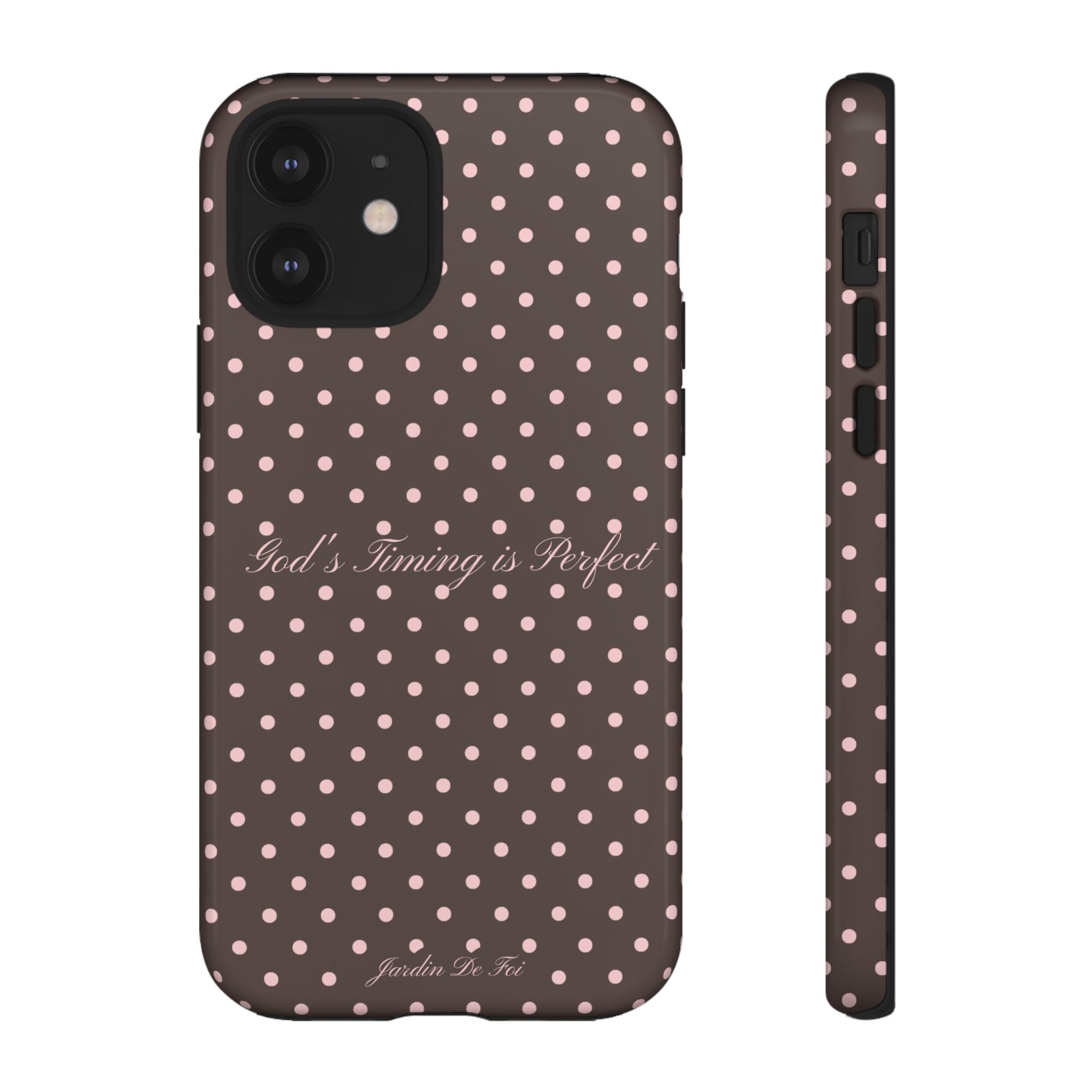 Pink & Brown Polka Dot Case
