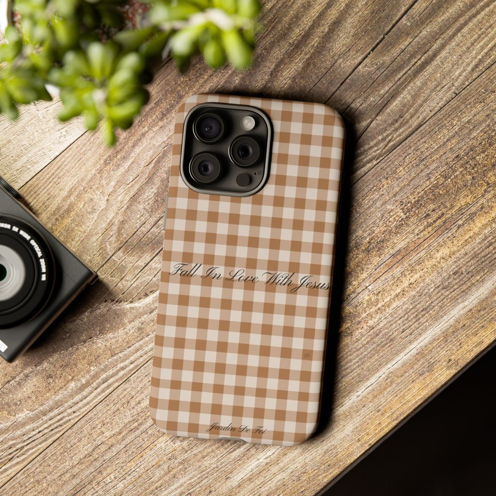 Brown Plaid Fall Case