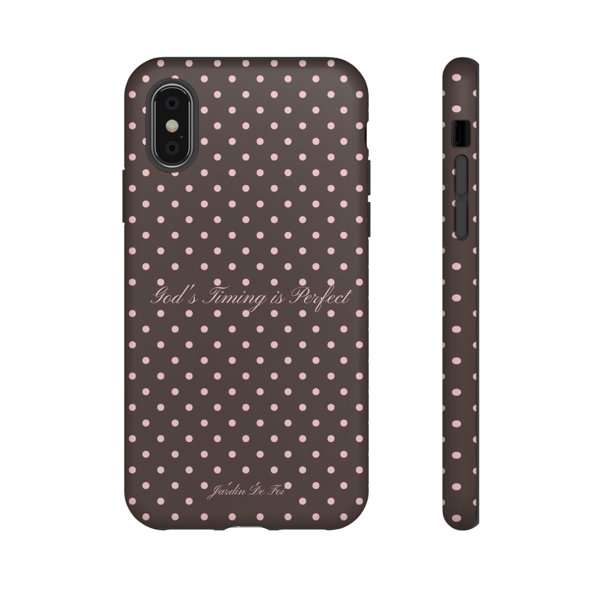 Pink & Brown Polka Dot Case