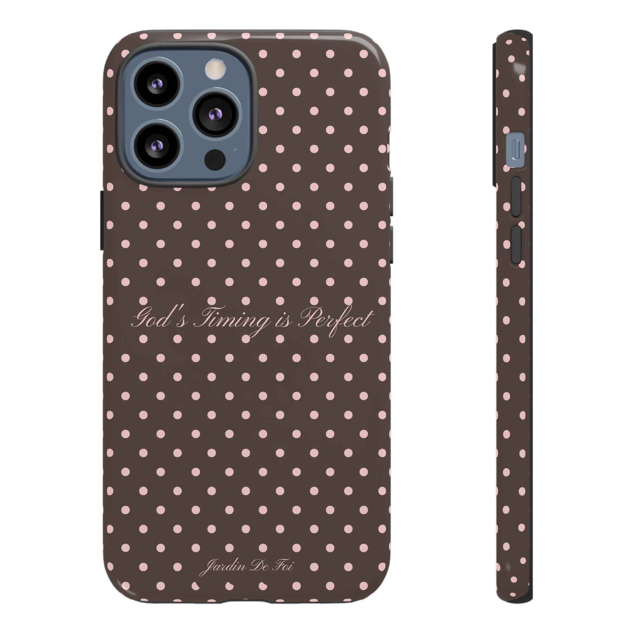 Pink & Brown Polka Dot Case