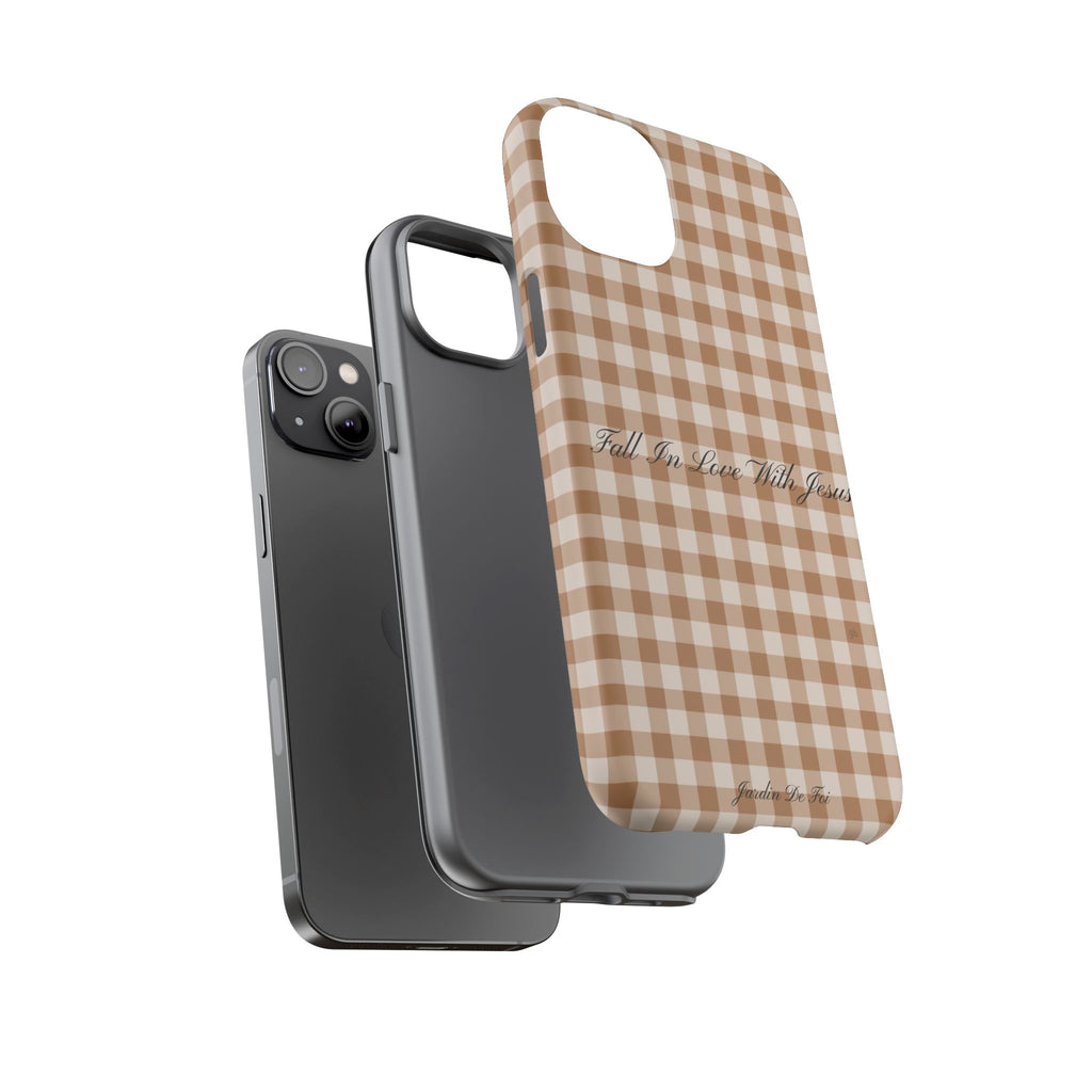 Brown Plaid Fall Case