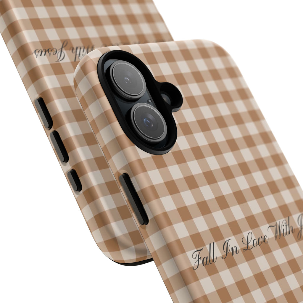 Brown Plaid Fall Case