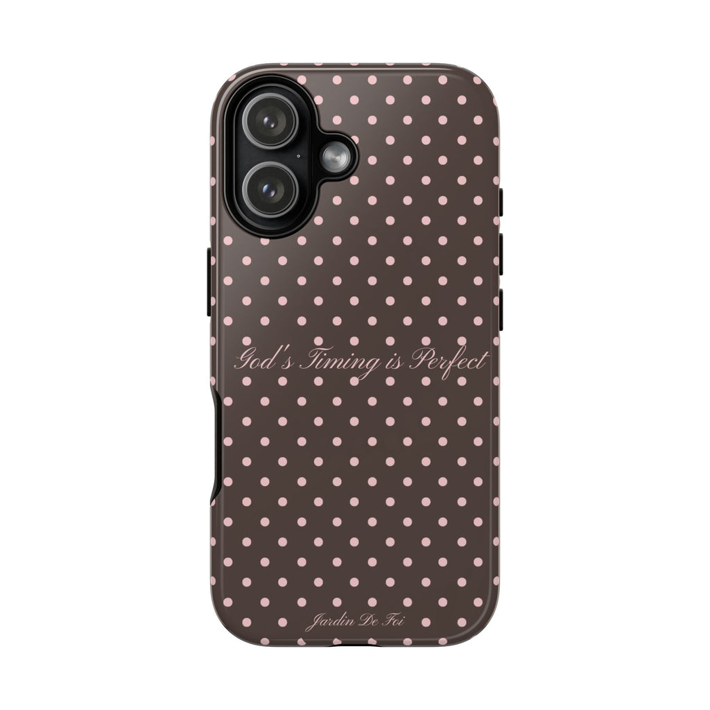 Pink & Brown Polka Dot Case