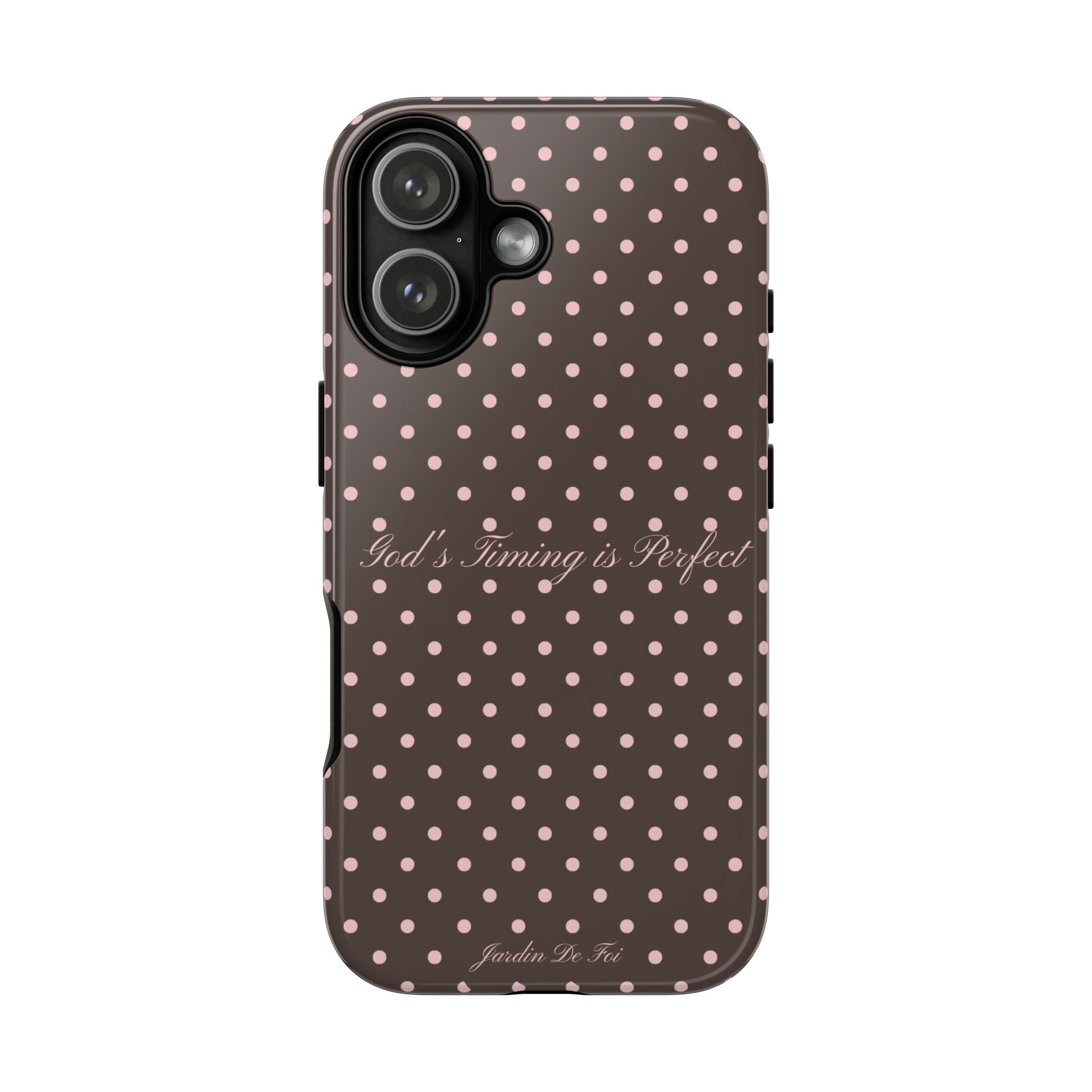 Pink & Brown Polka Dot Case