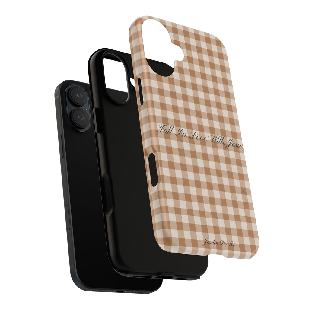 Brown Plaid Fall Case