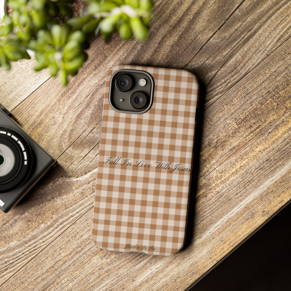 Brown Plaid Fall Case