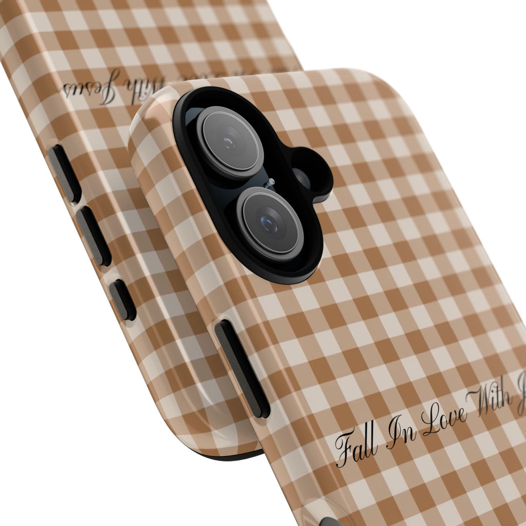 Brown Plaid Fall Case