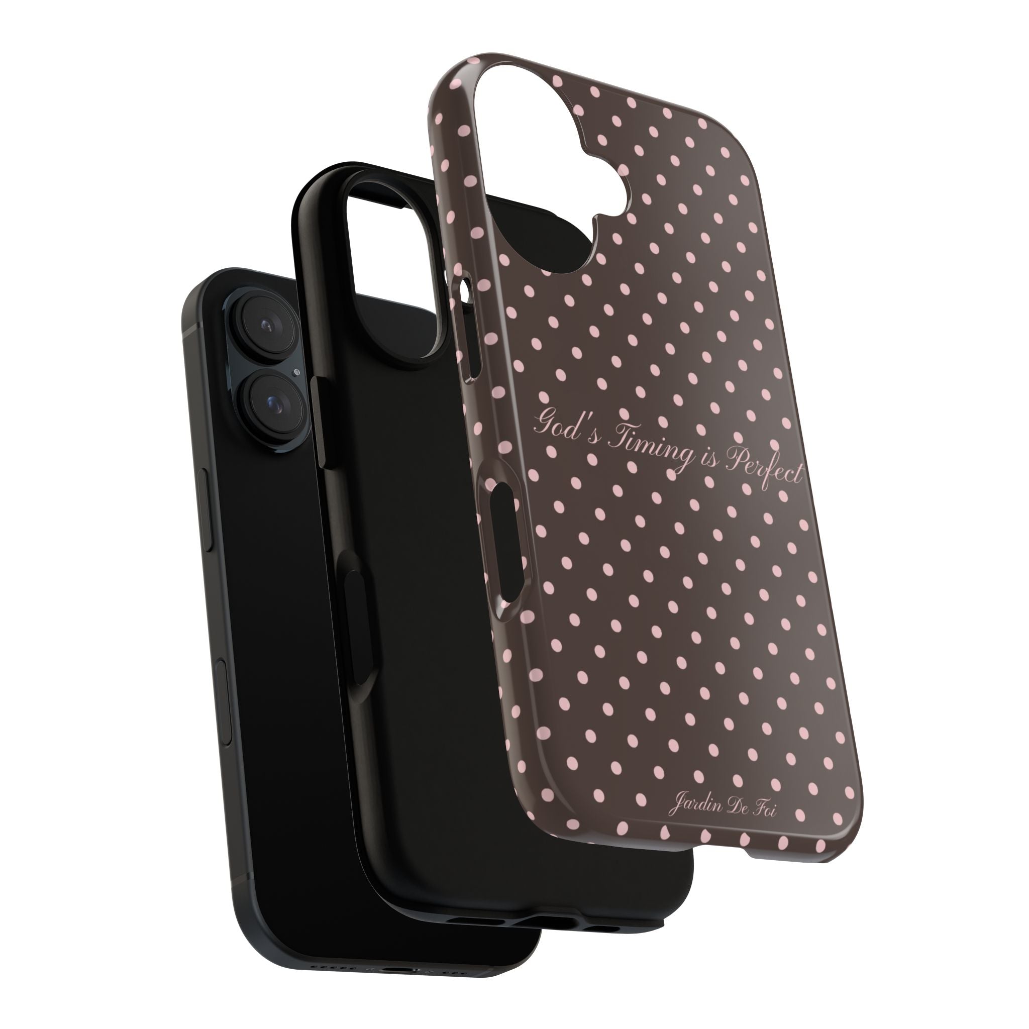 Pink & Brown Polka Dot Case