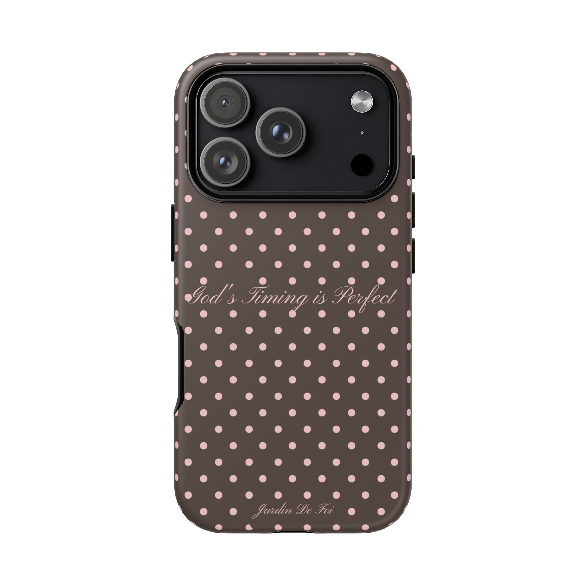Pink & Brown Polka Dot Case