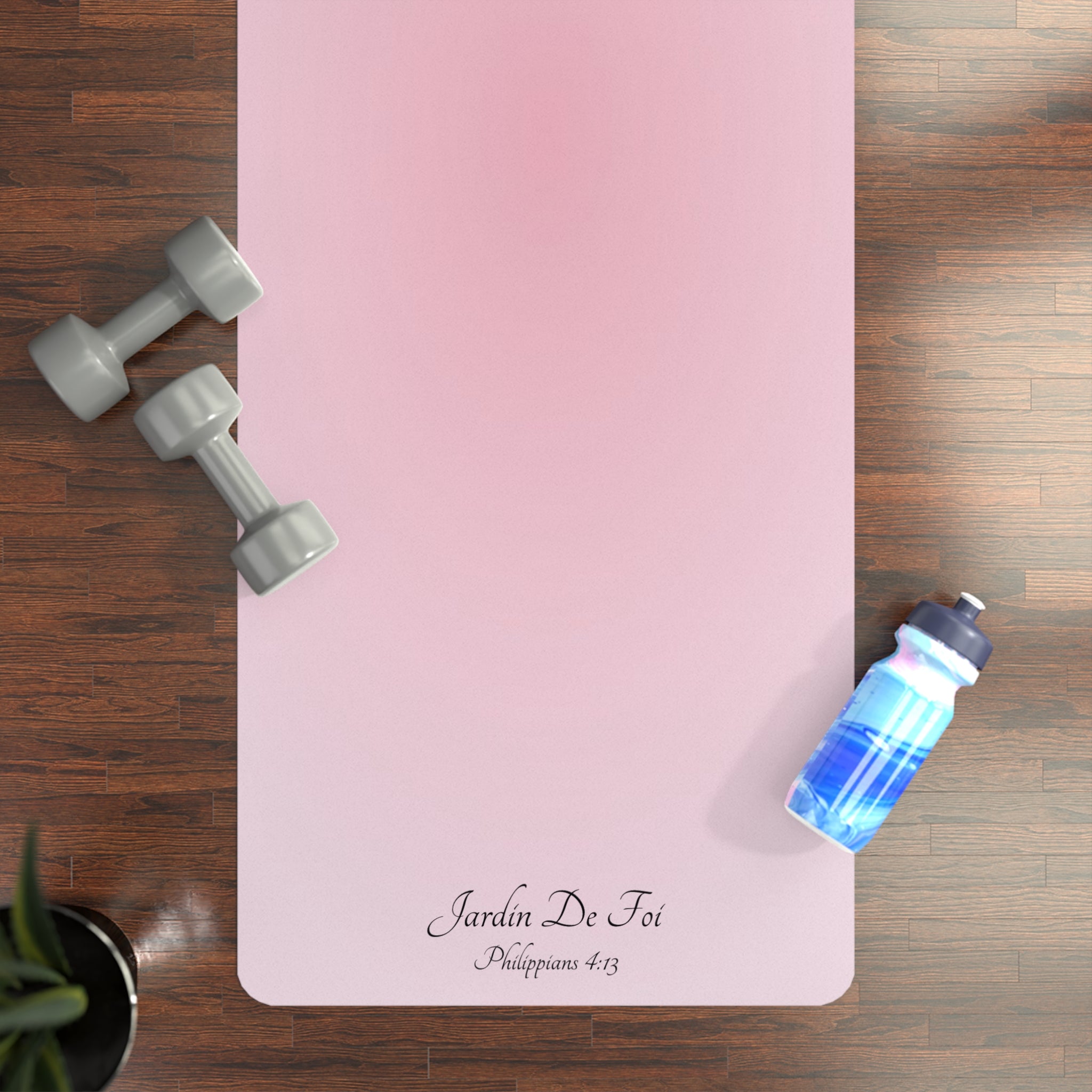 Pink Rubber Yoga Mat