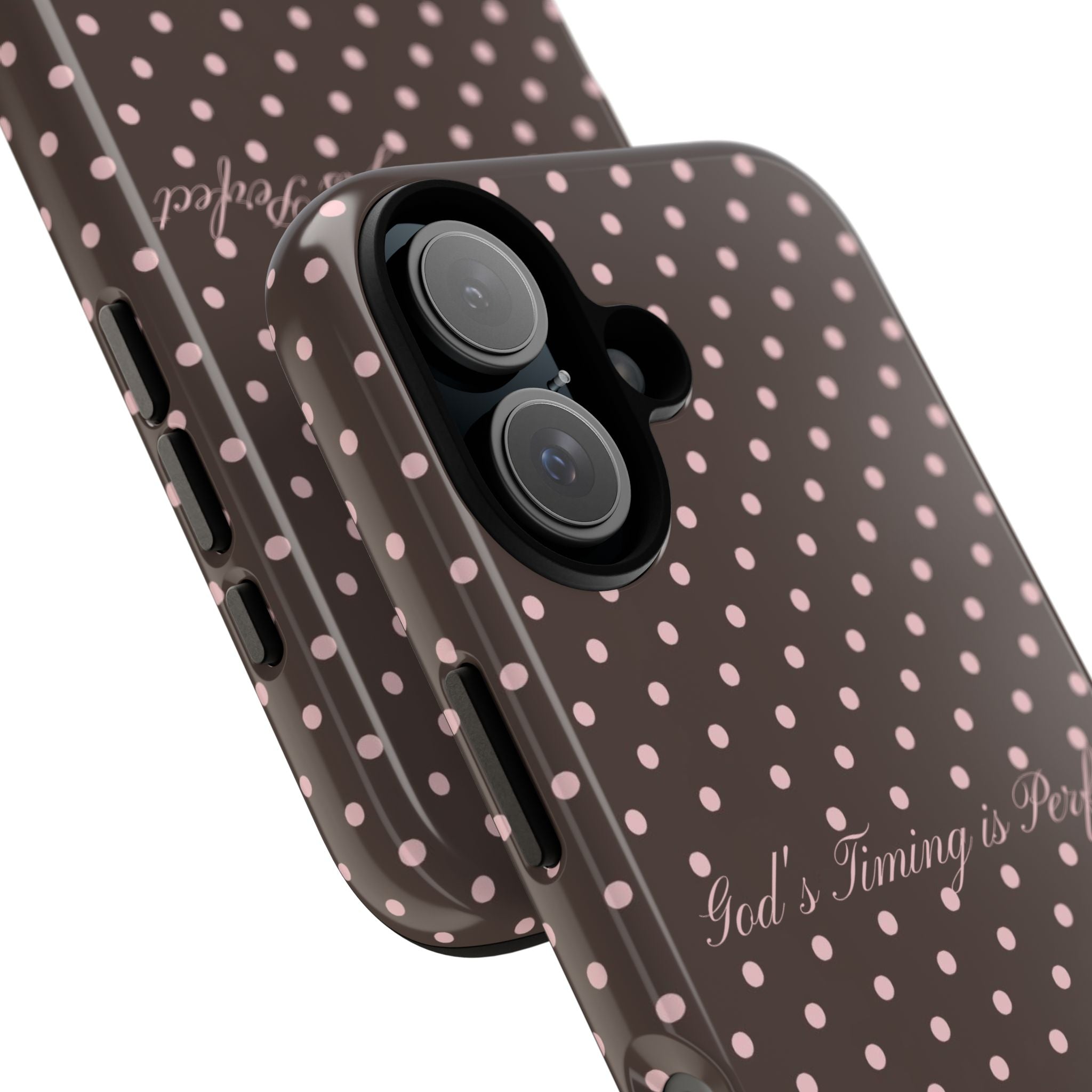 Pink & Brown Polka Dot Case