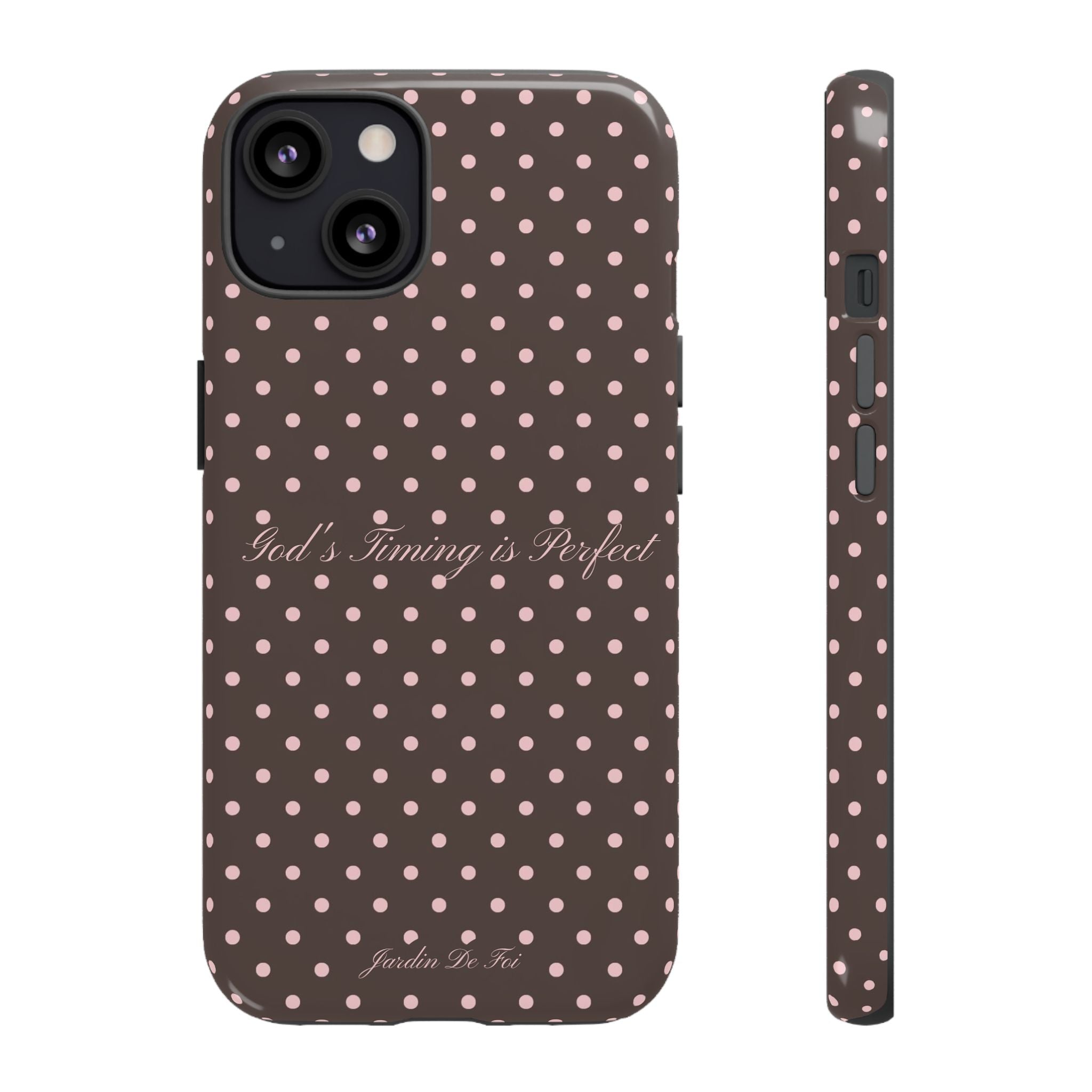 Pink & Brown Polka Dot Case