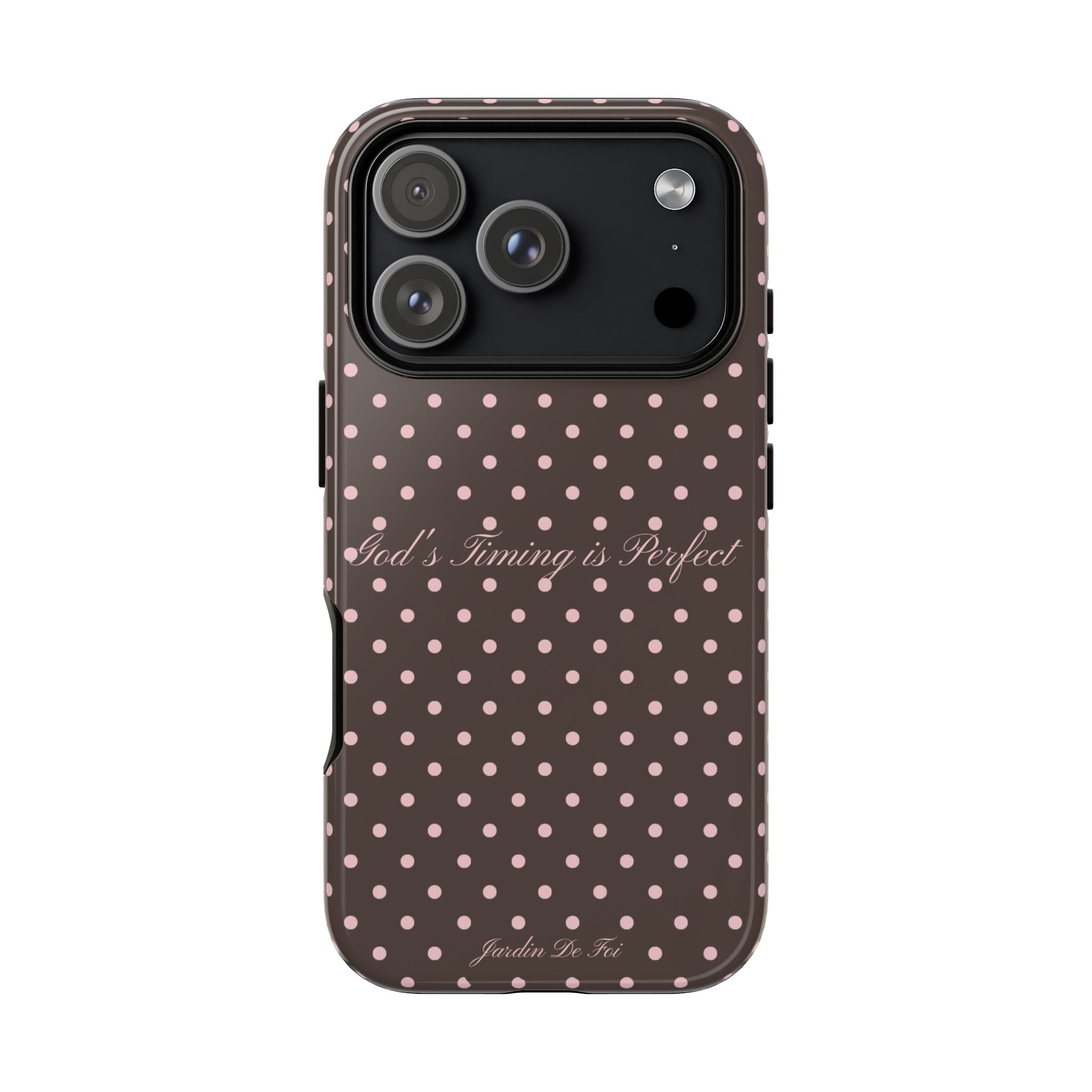 Pink & Brown Polka Dot Case