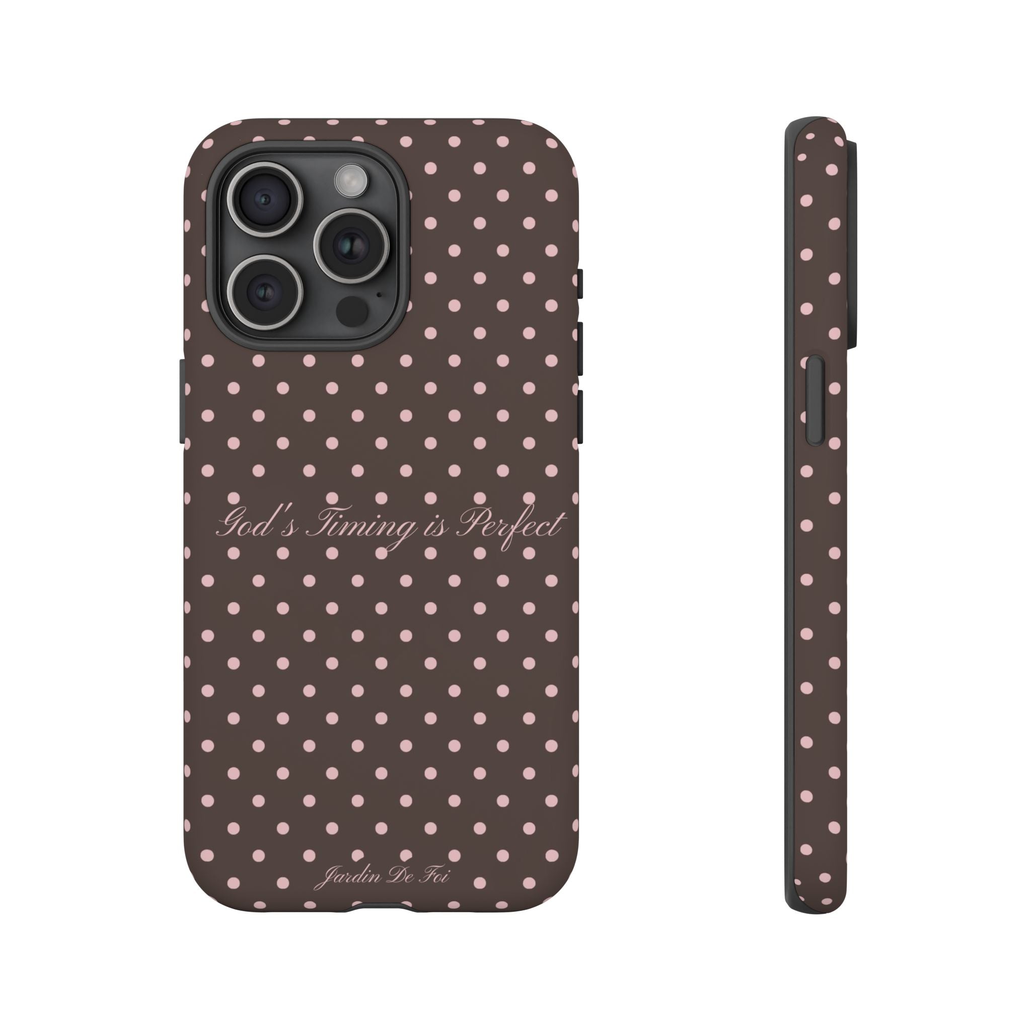 Pink & Brown Polka Dot Case
