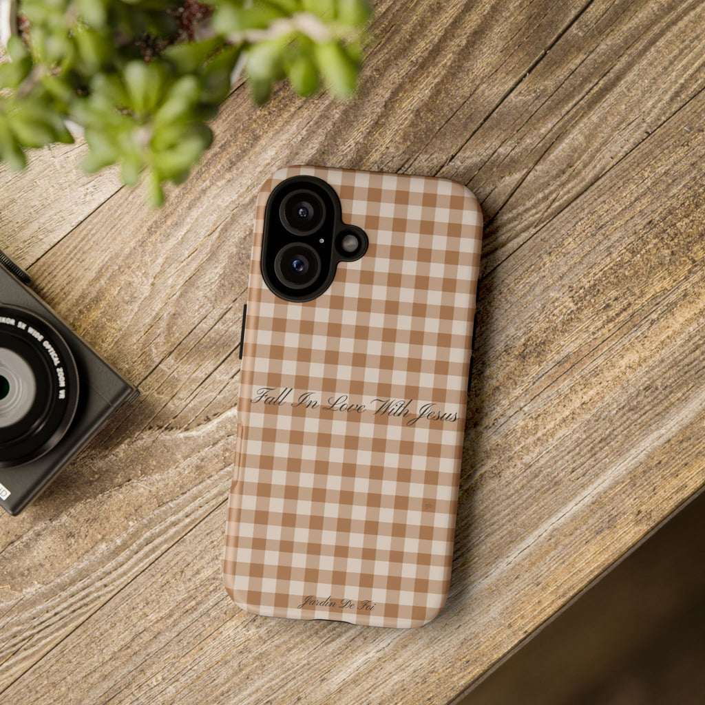 Brown Plaid Fall Case