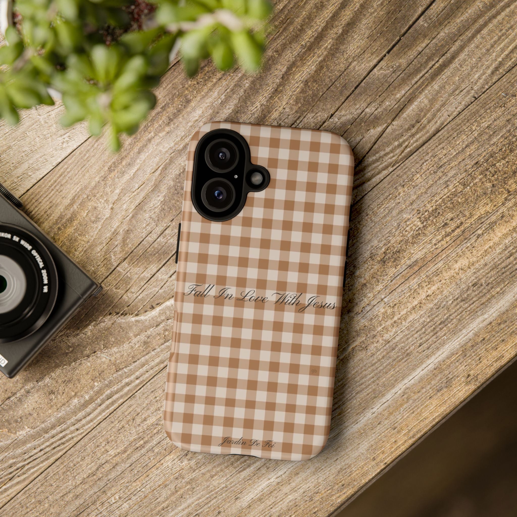 Brown Plaid Fall Case