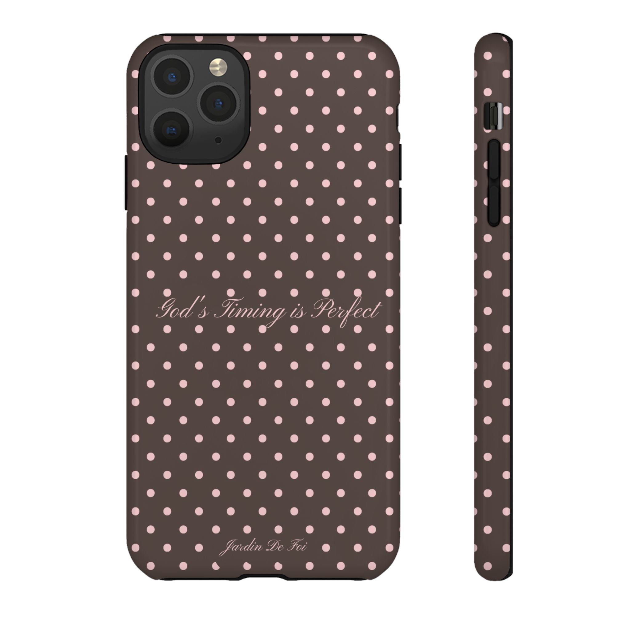 Pink & Brown Polka Dot Case