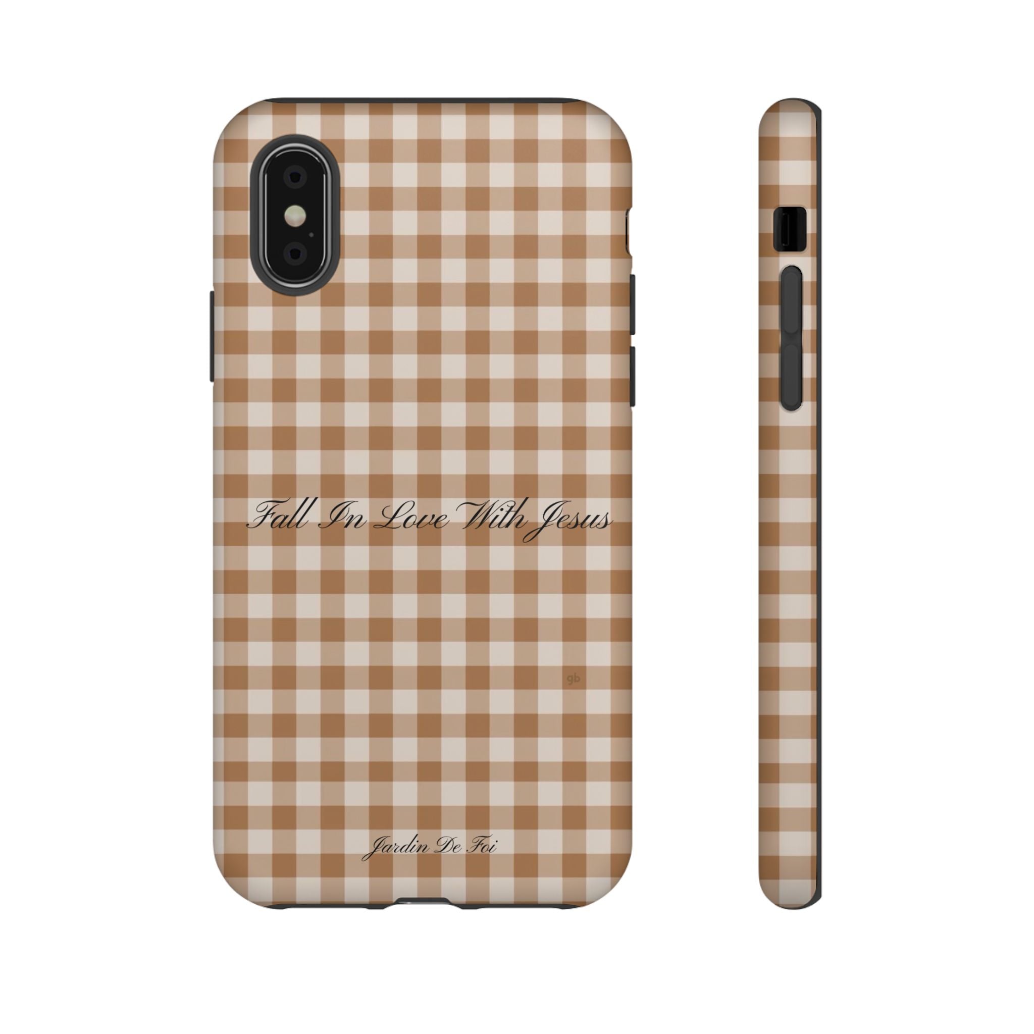 Brown Plaid Fall Case