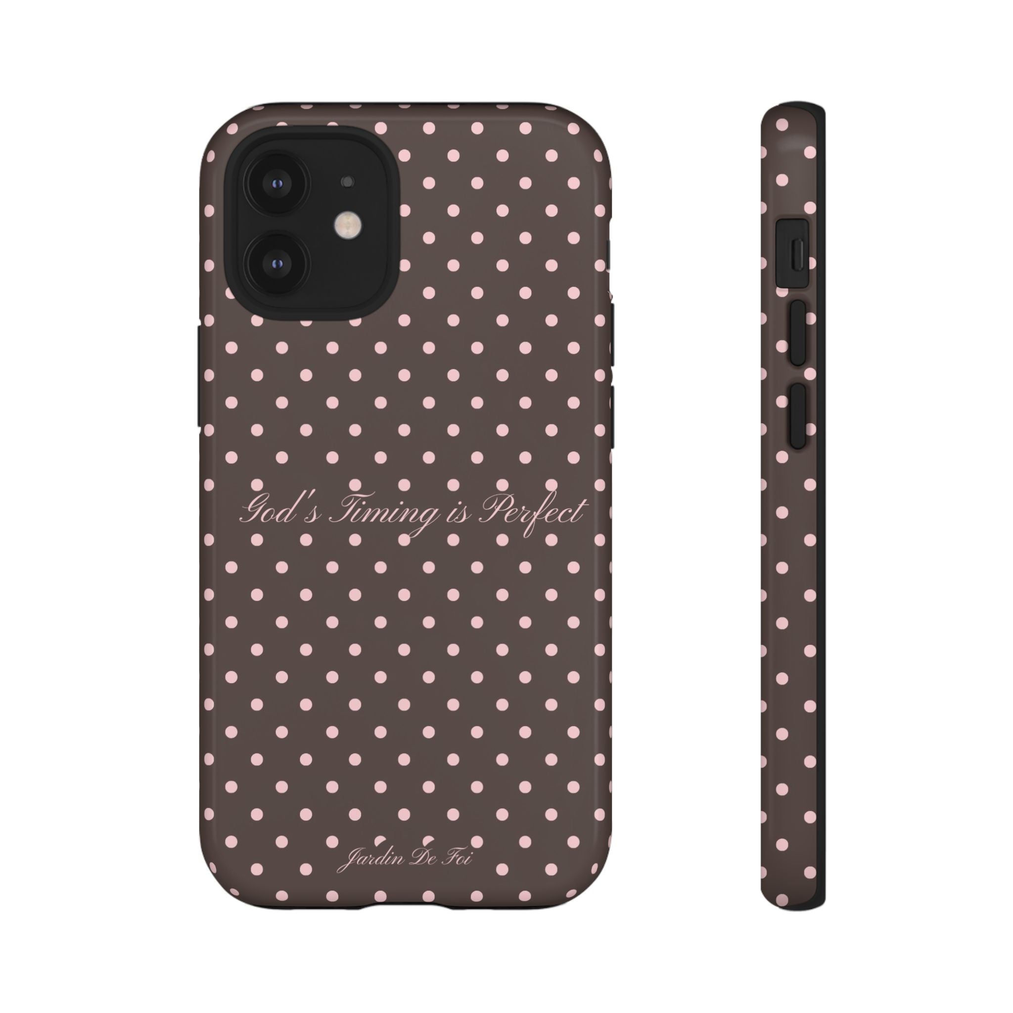 Pink & Brown Polka Dot Case