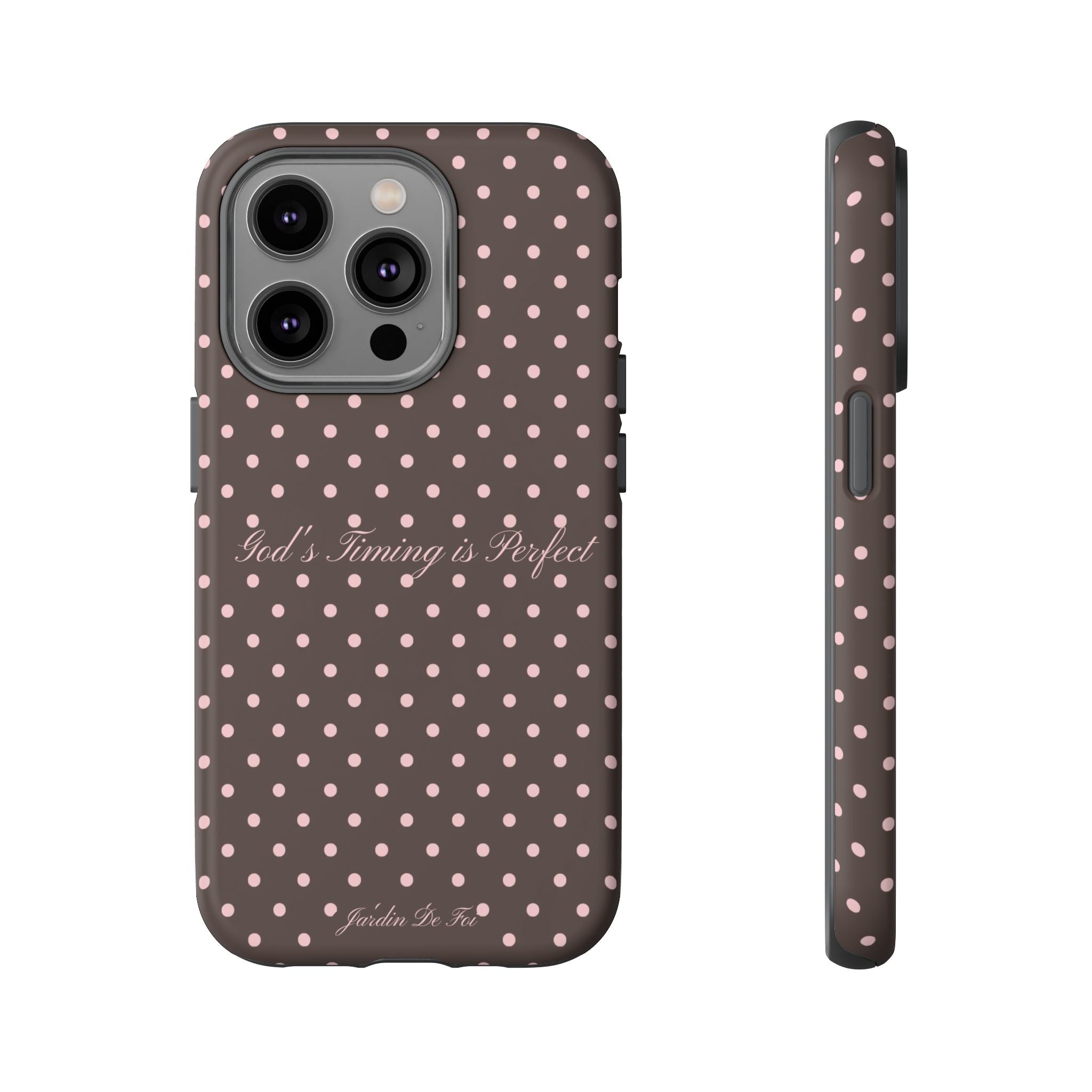 Pink & Brown Polka Dot Case