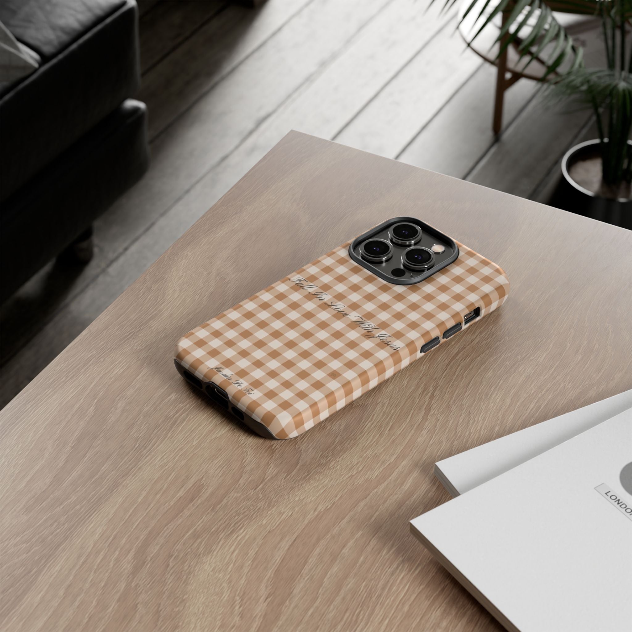 Brown Plaid Fall Case