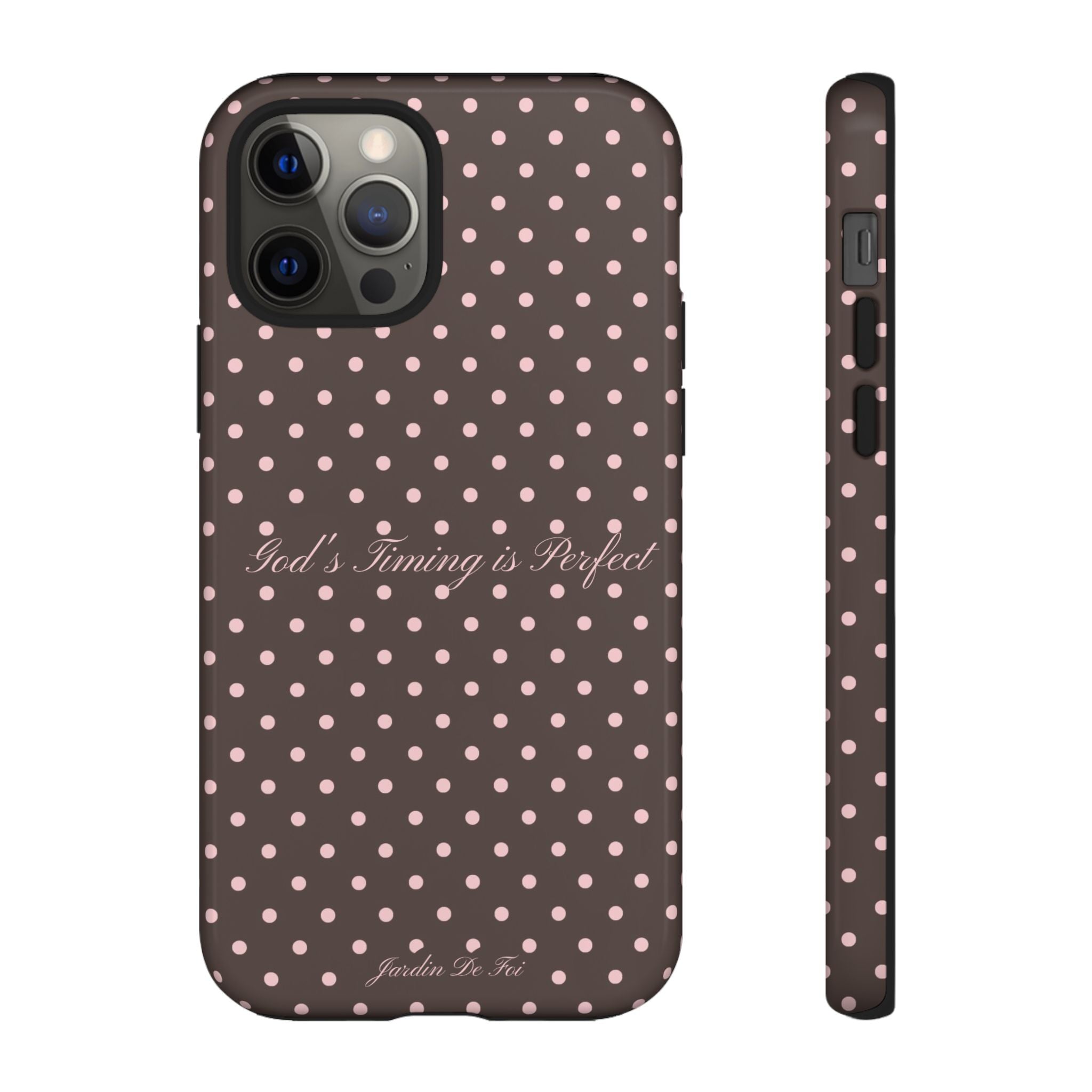 Pink & Brown Polka Dot Case