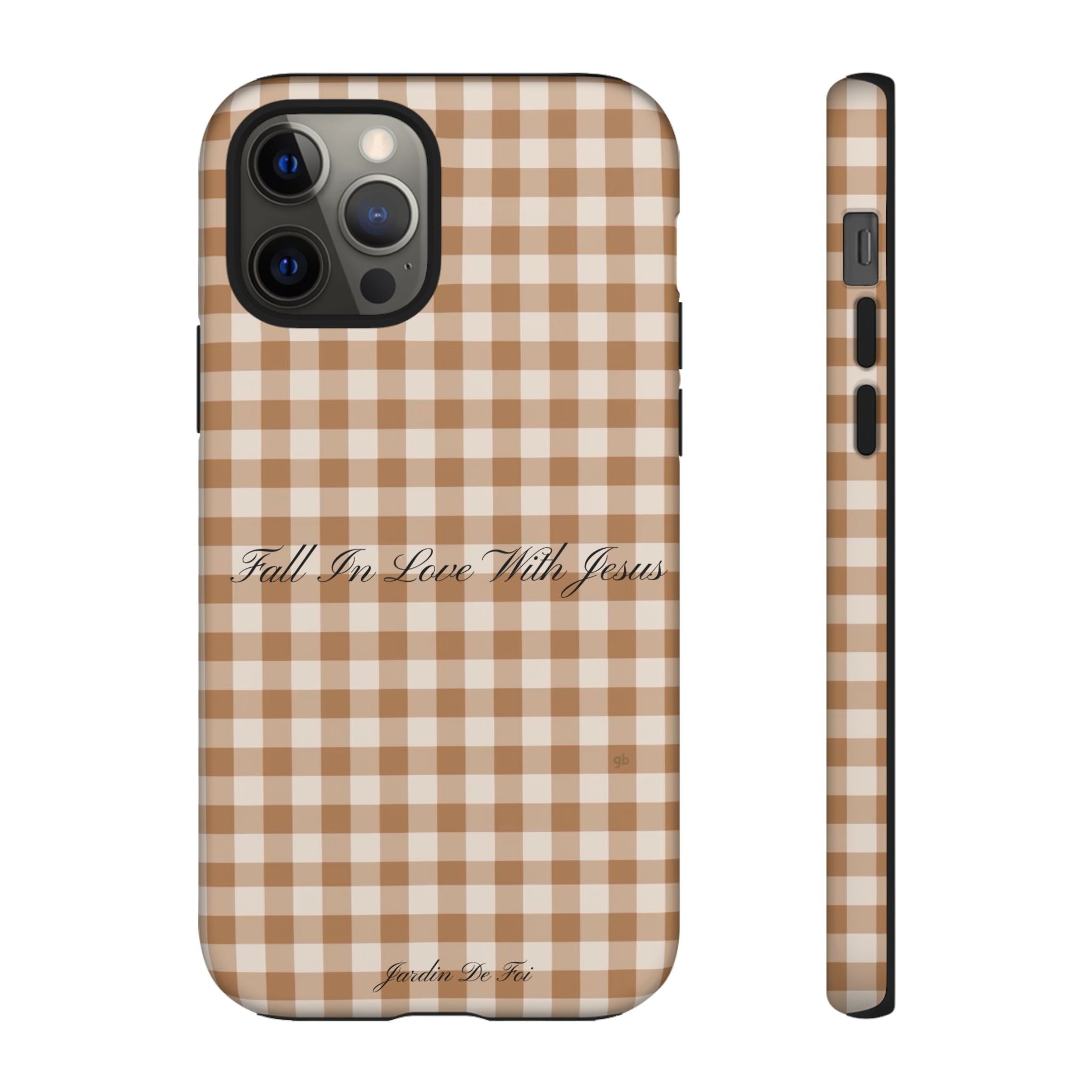 Brown Plaid Fall Case