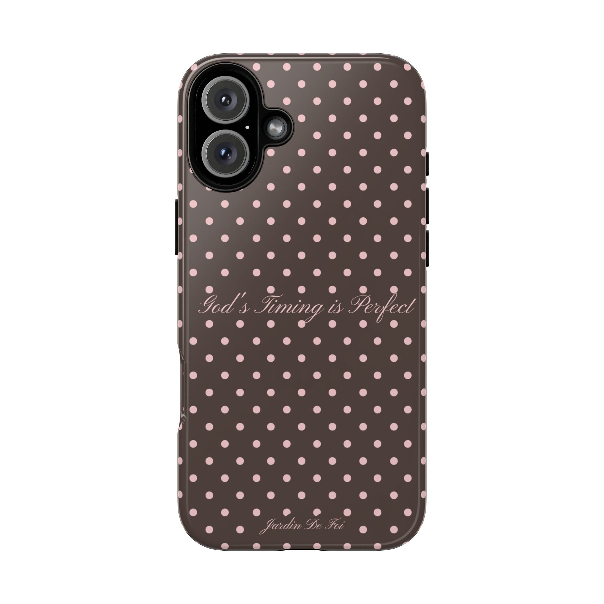 Pink & Brown Polka Dot Case