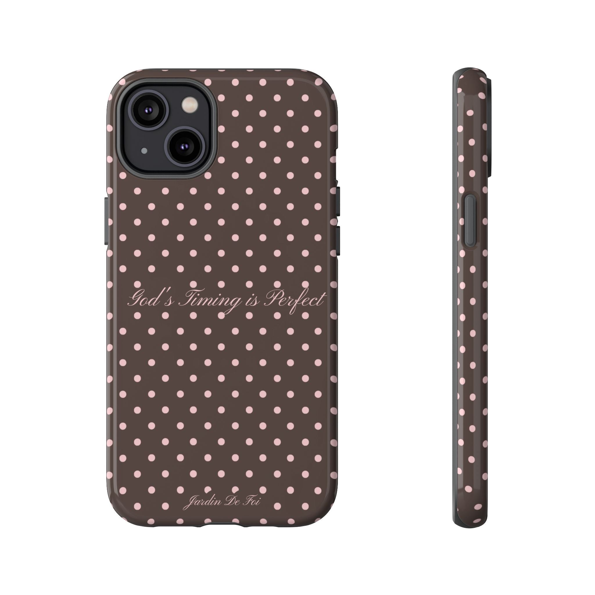 Pink & Brown Polka Dot Case