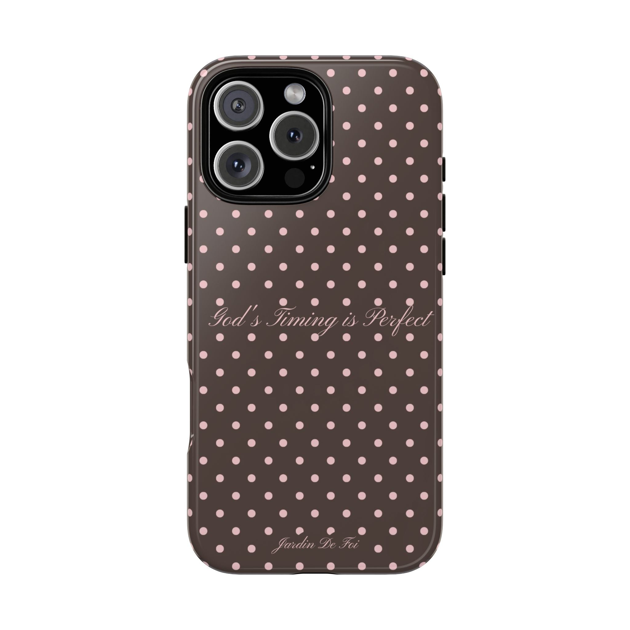 Pink & Brown Polka Dot Case