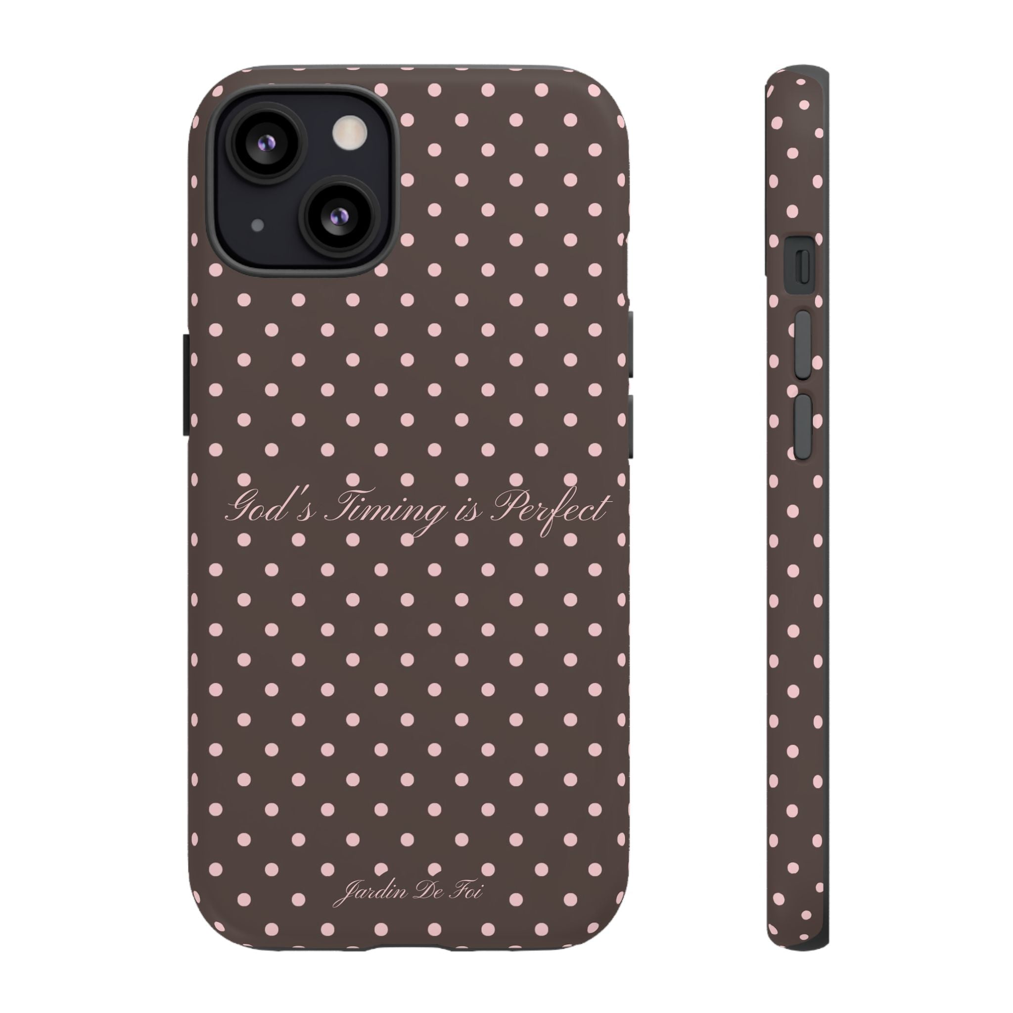 Pink & Brown Polka Dot Case