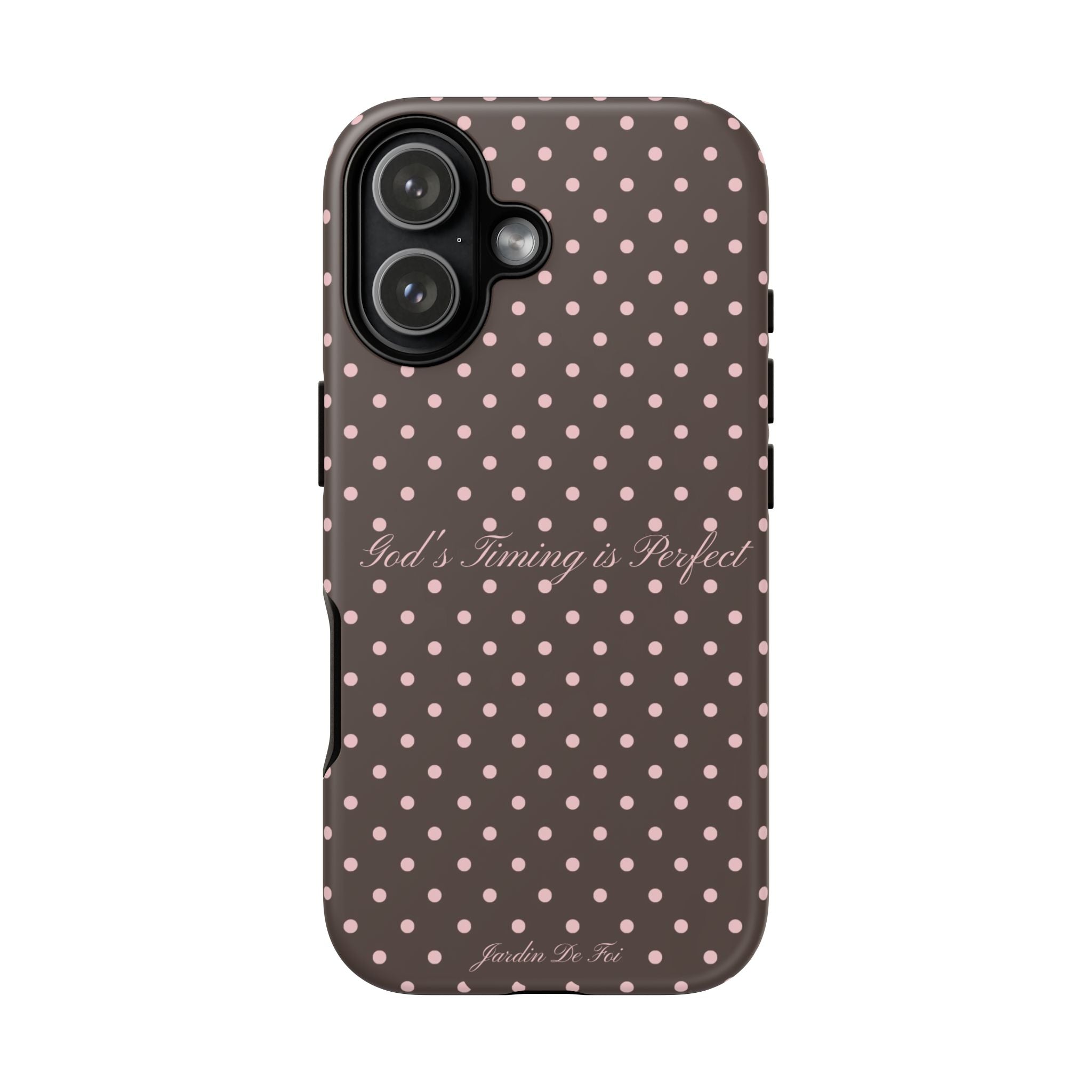 Pink & Brown Polka Dot Case