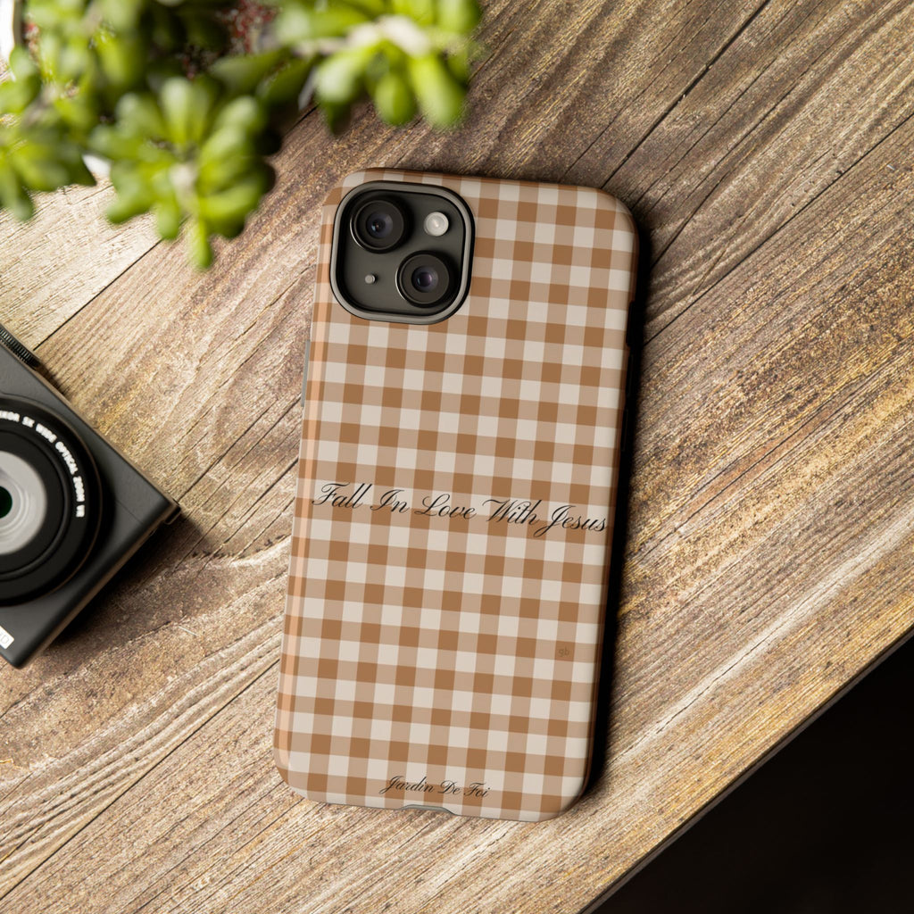 Brown Plaid Fall Case