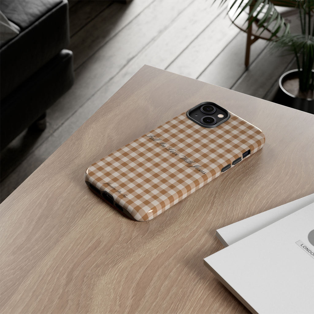 Brown Plaid Fall Case