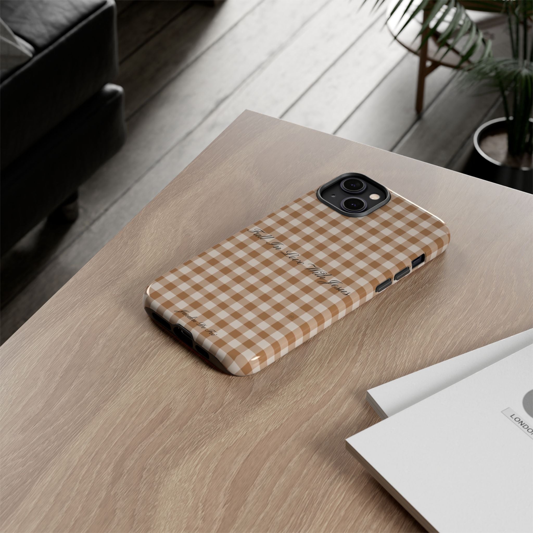 Brown Plaid Fall Case