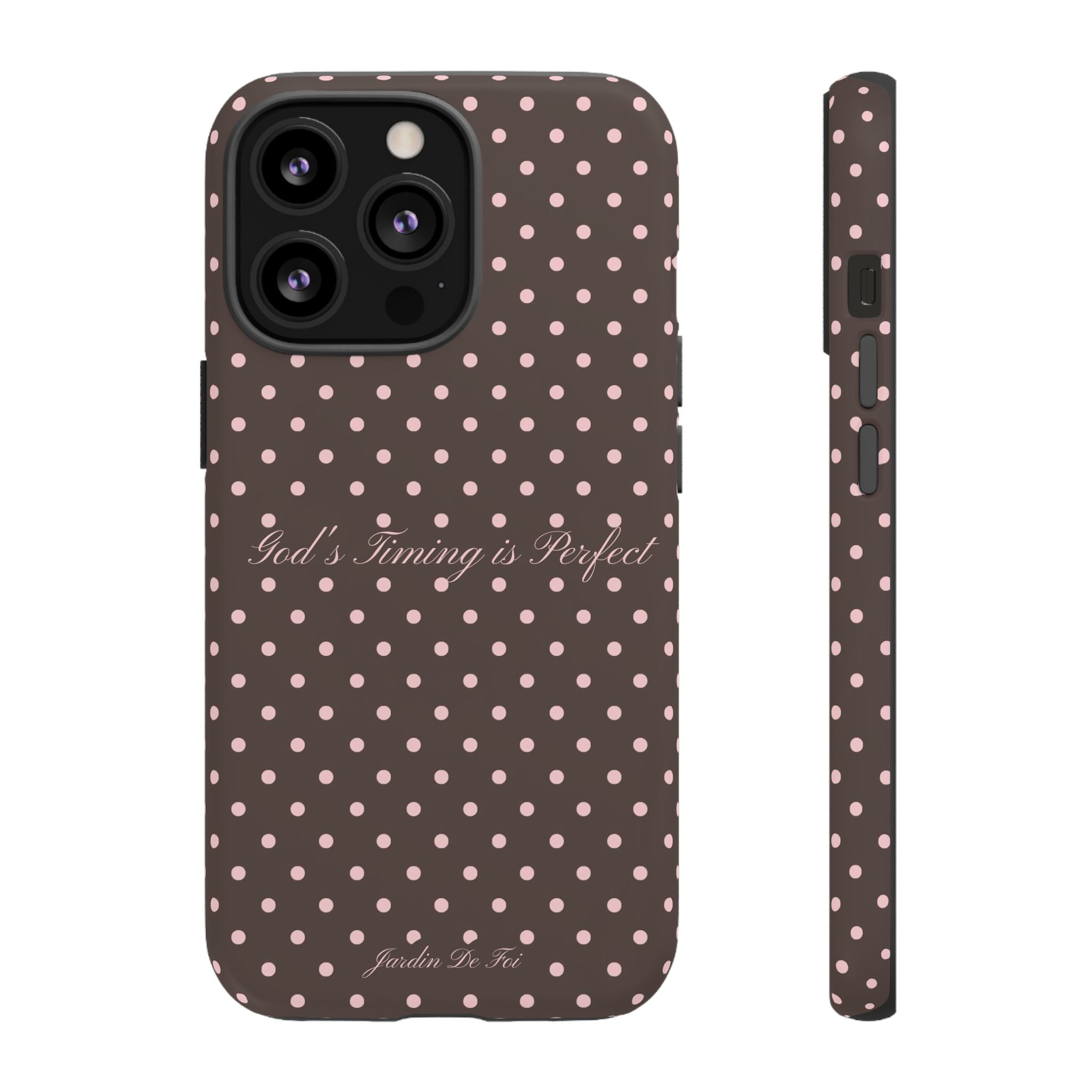 Pink & Brown Polka Dot Case