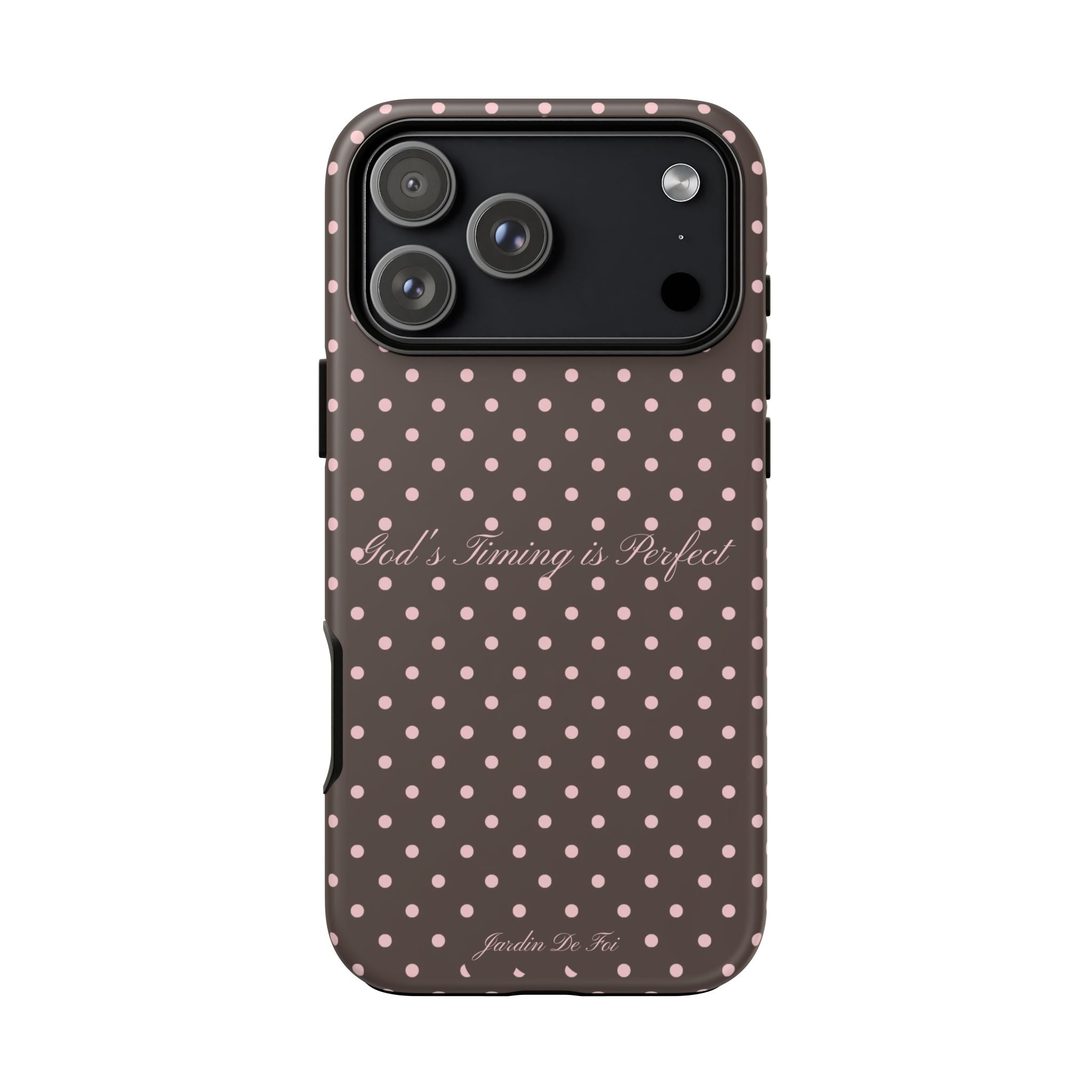 Pink & Brown Polka Dot Case