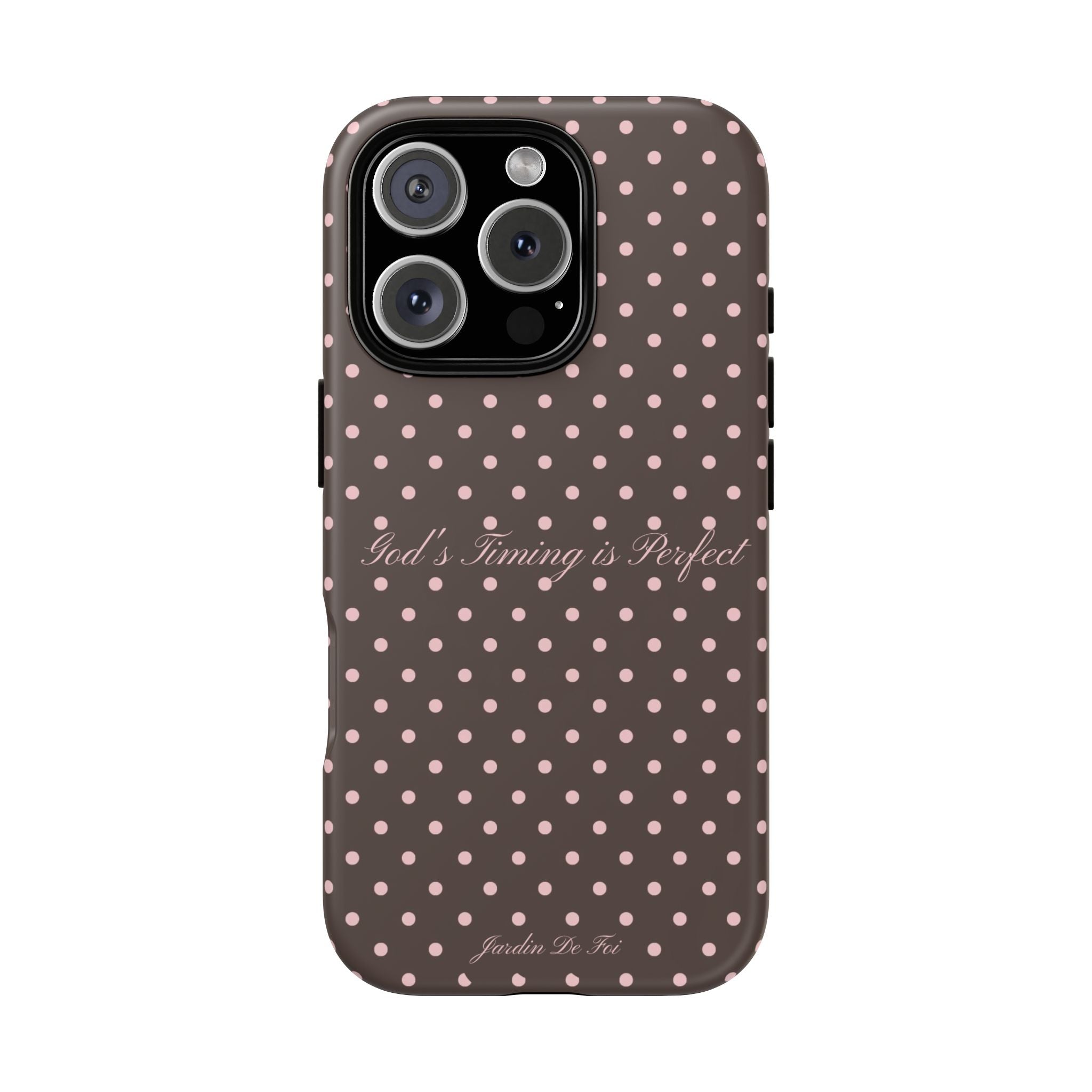 Pink & Brown Polka Dot Case