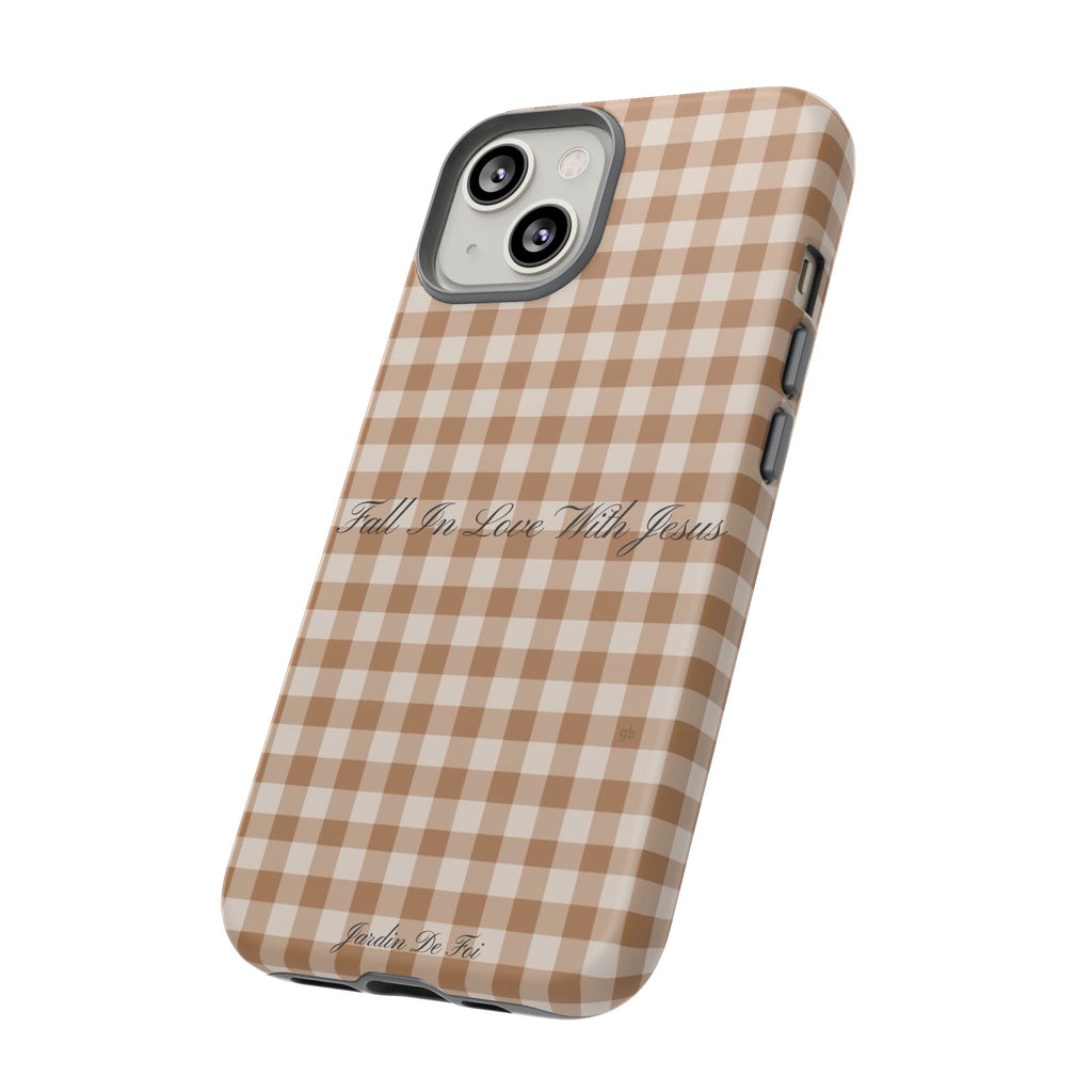 Brown Plaid Fall Case