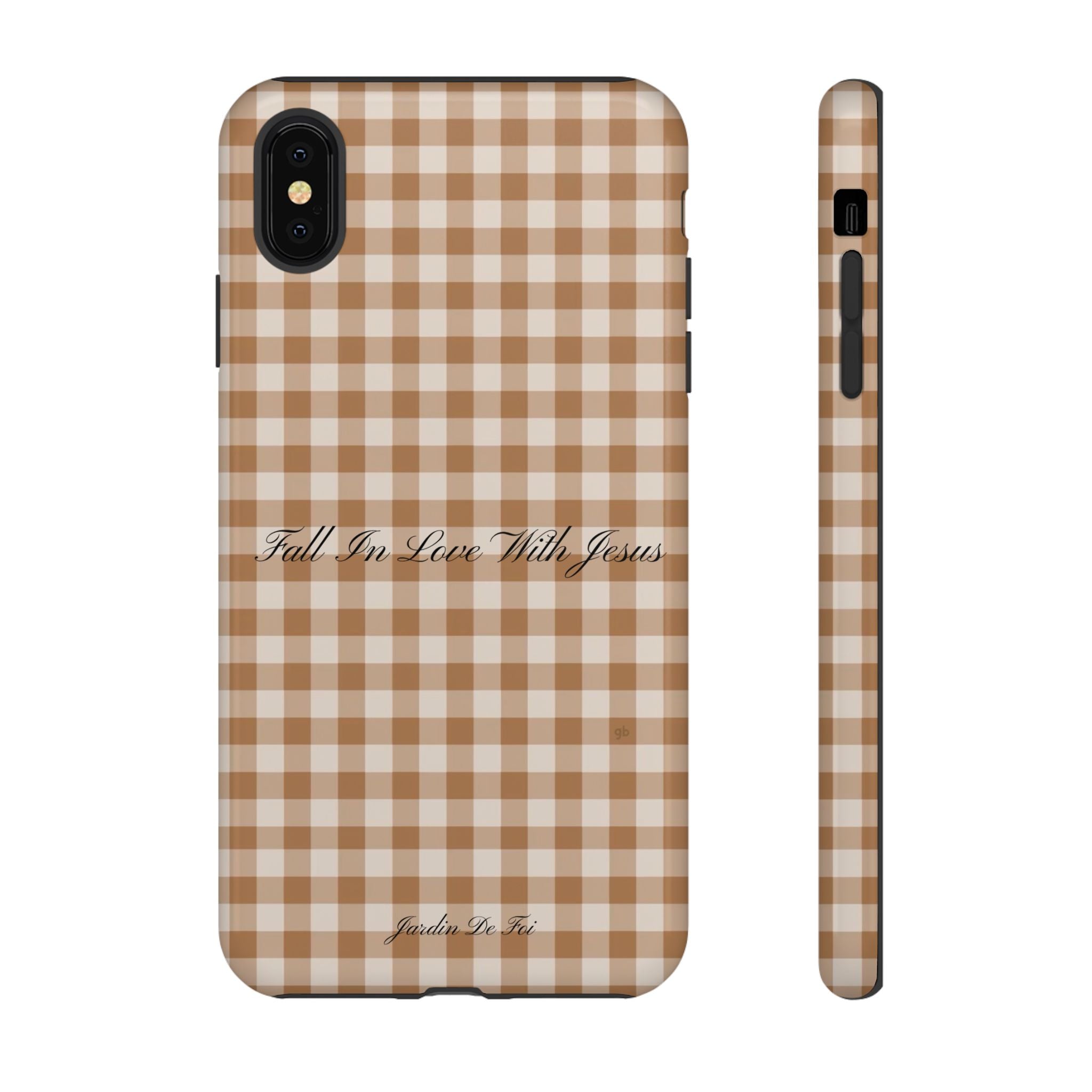 Brown Plaid Fall Case