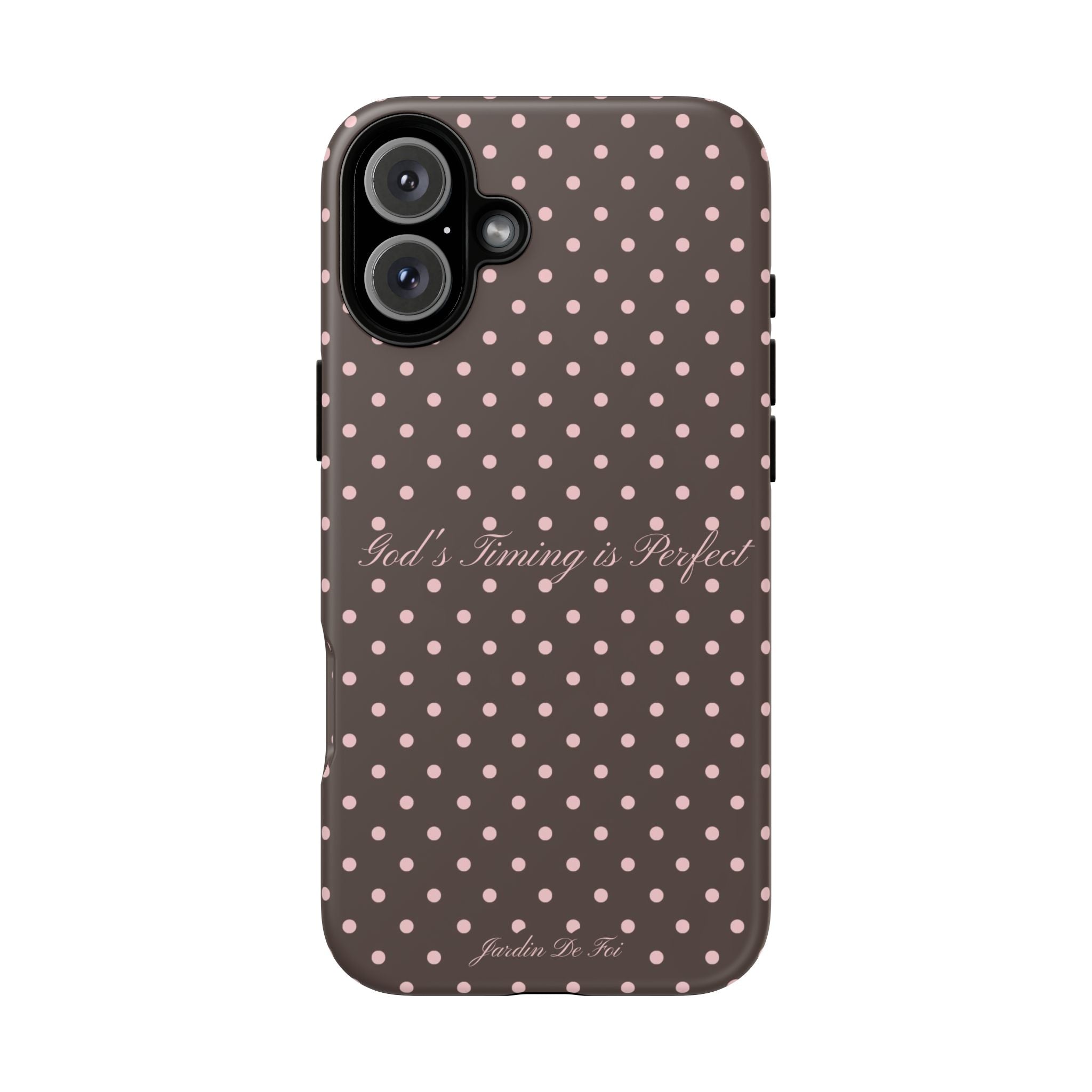 Pink & Brown Polka Dot Case