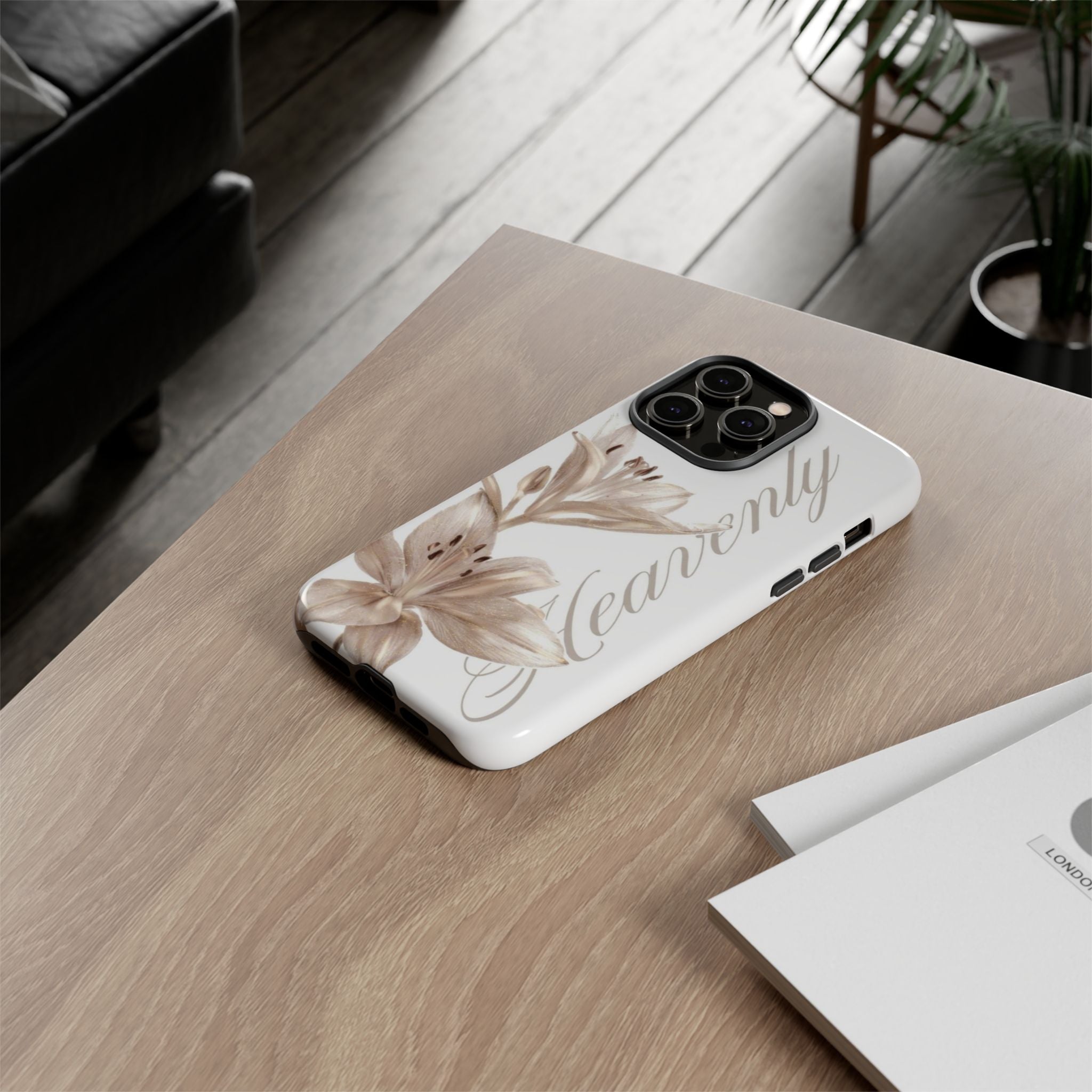 Floral 'Heavenly' Phone Case — Elegant Lily Protective Cover