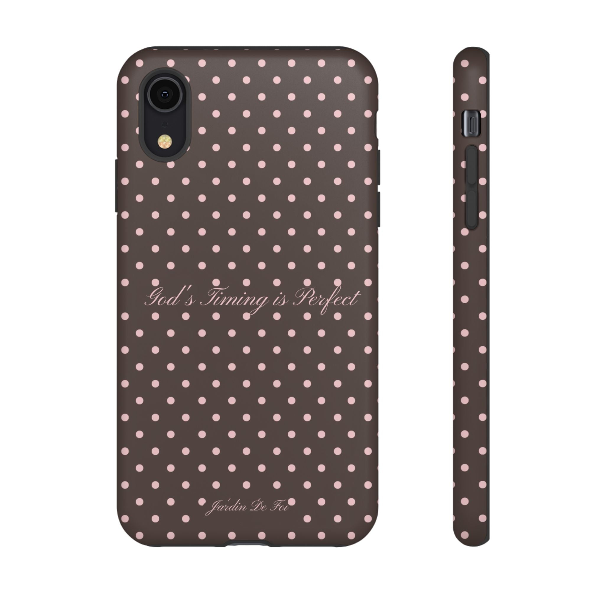 Pink & Brown Polka Dot Case