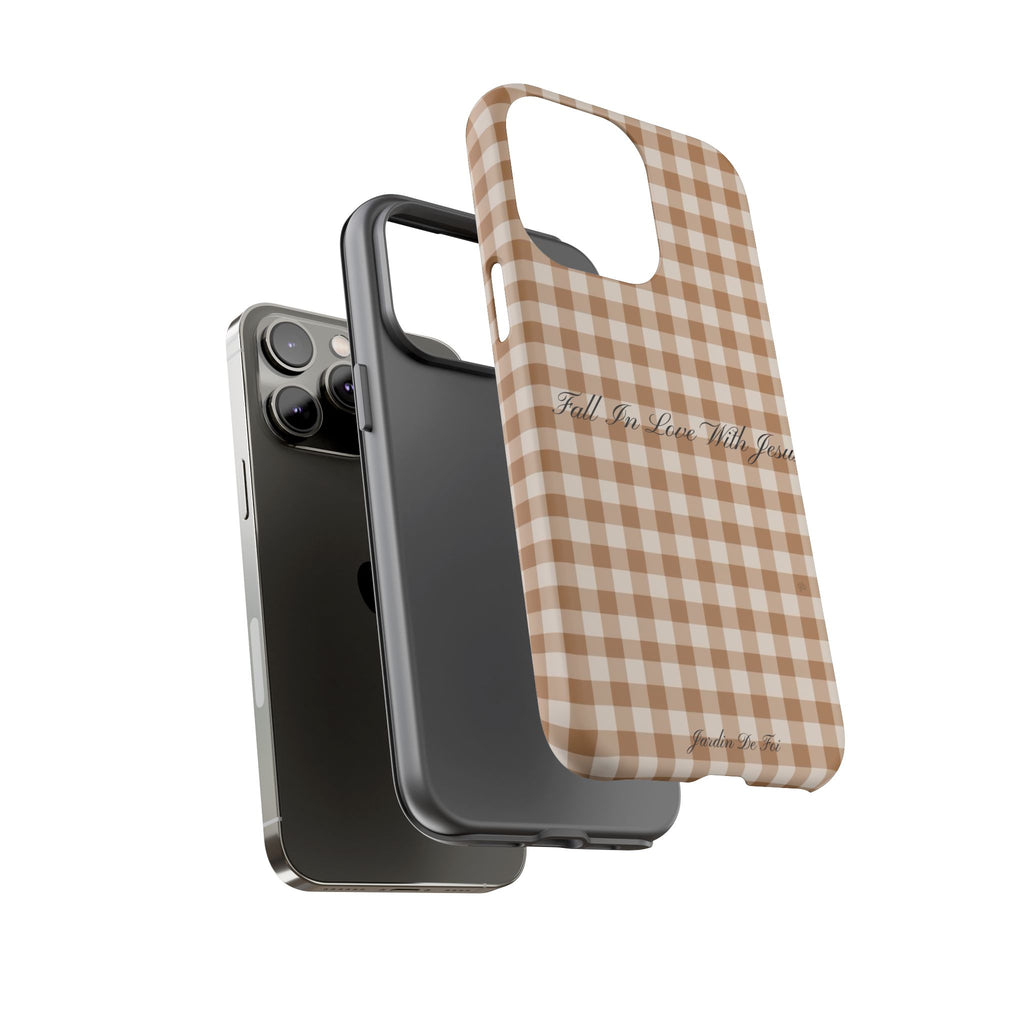 Brown Plaid Fall Case
