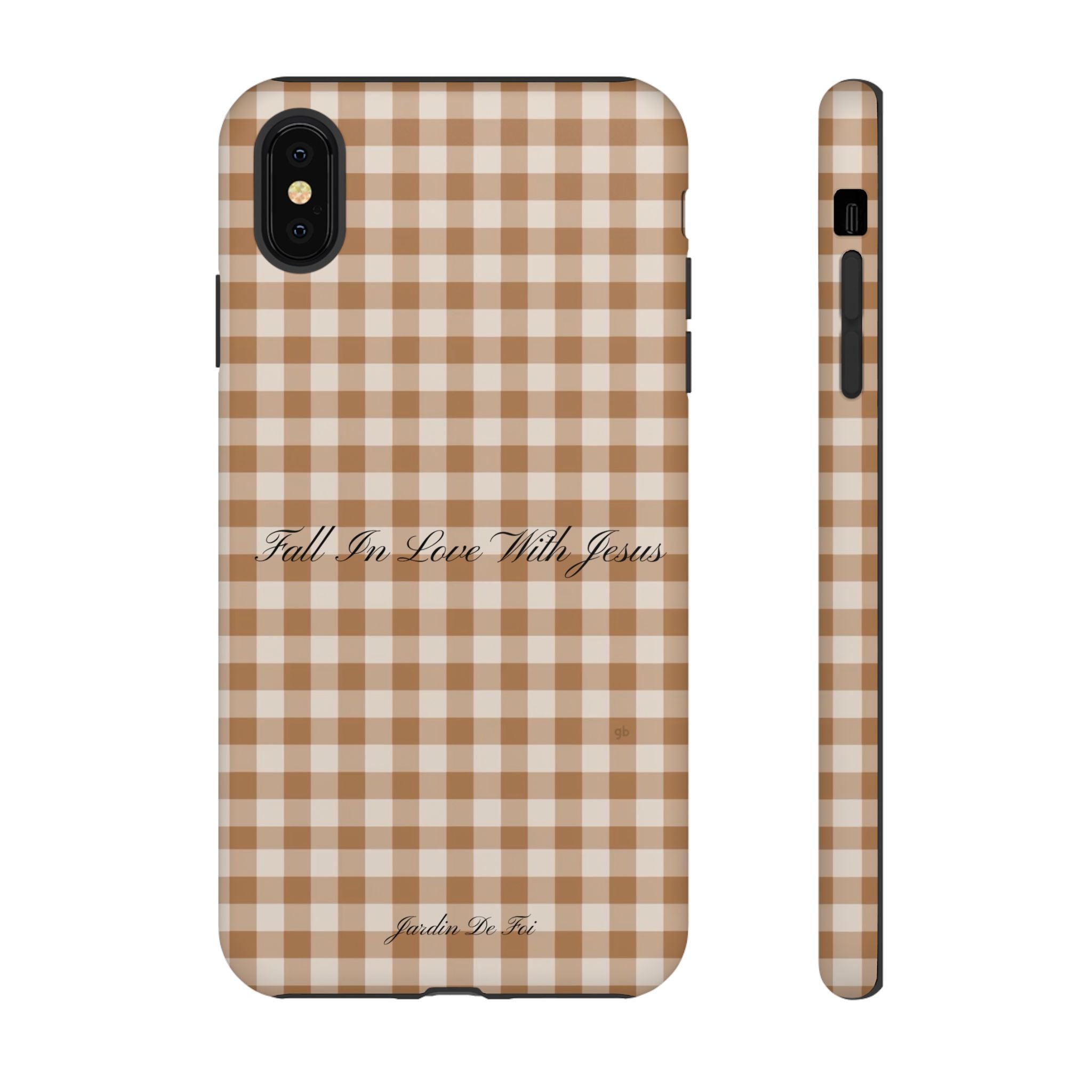 Brown Plaid Fall Case